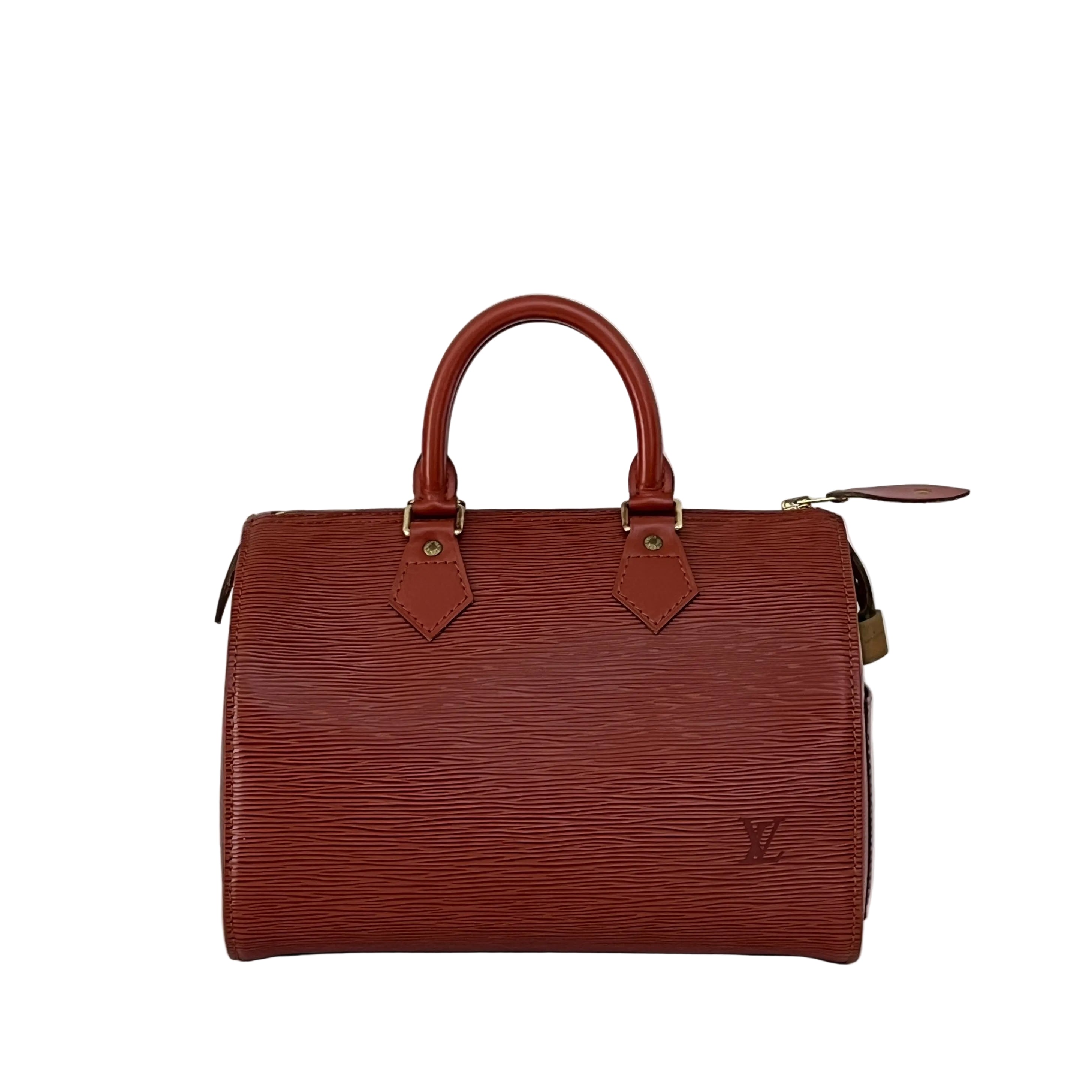Sac LOUIS VUITTON Speedy 25 cuir épi marron vintage 1994