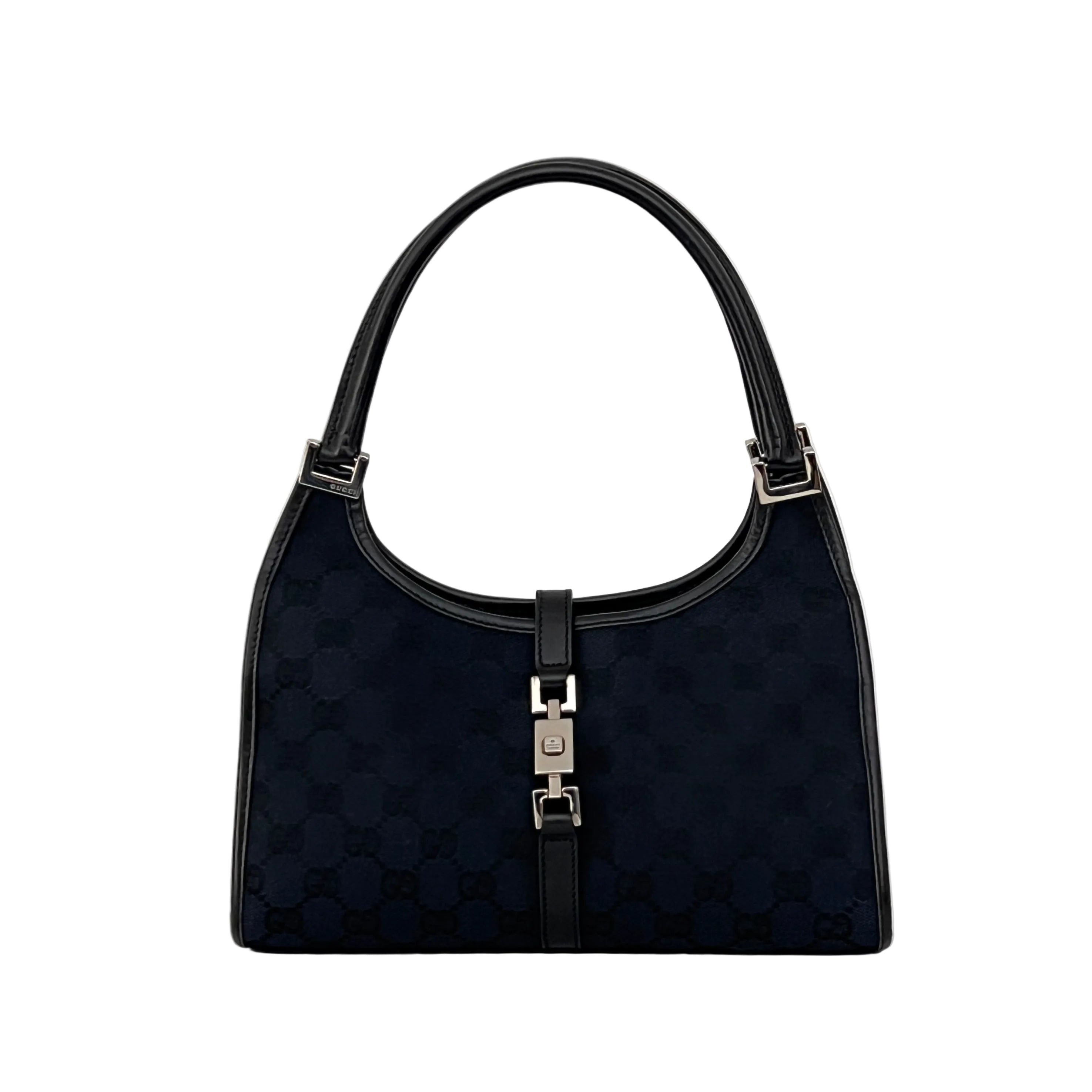 Sac GUCCI Jackie Small toile et cuir noir
