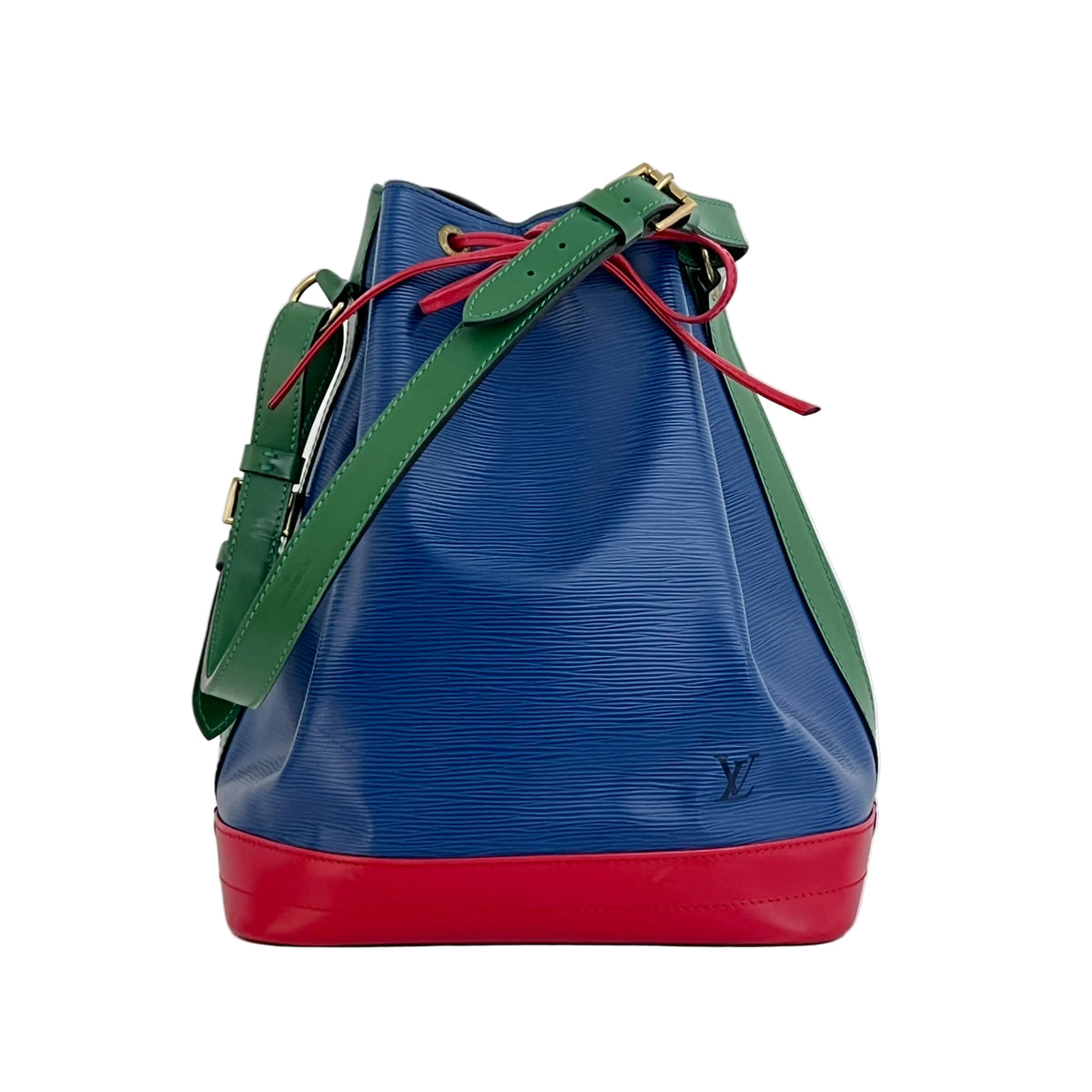 Sac LOUIS VUITTON Noé Grand cuir épi tricolore vintage 1992