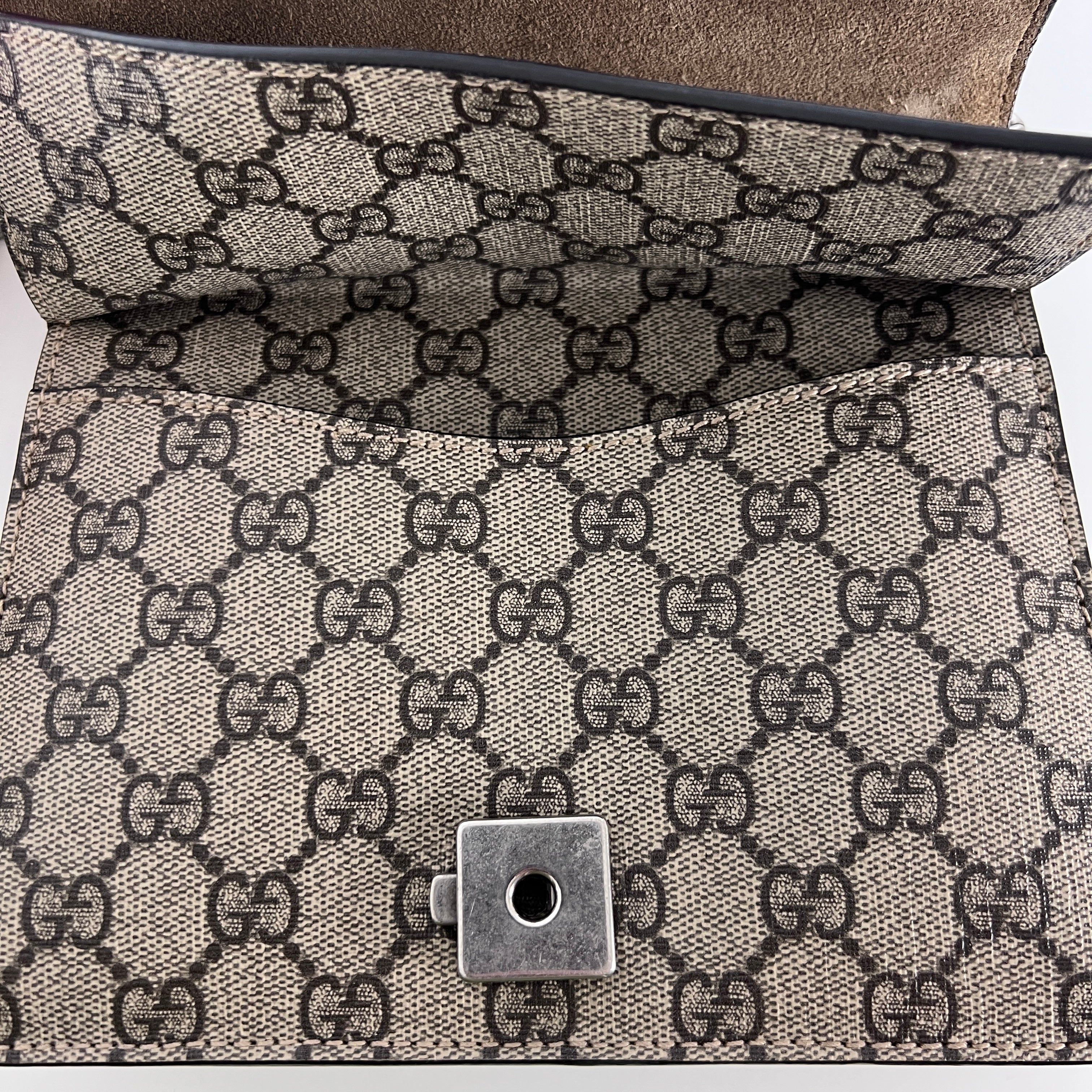 Sac à main GUCCI Dionysus toile et cuir marron