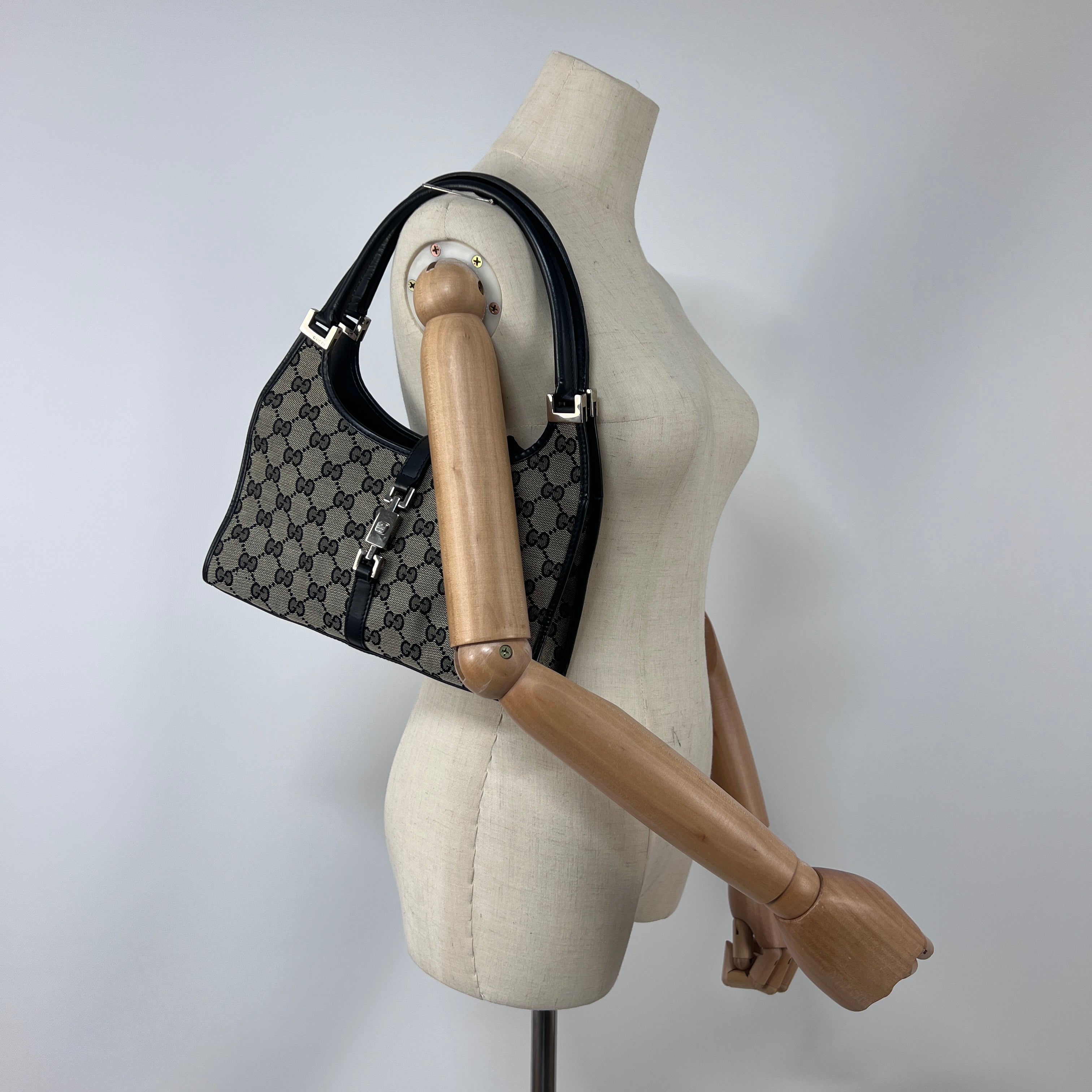 Sac à main GUCCI Jackie toile et cuir marron