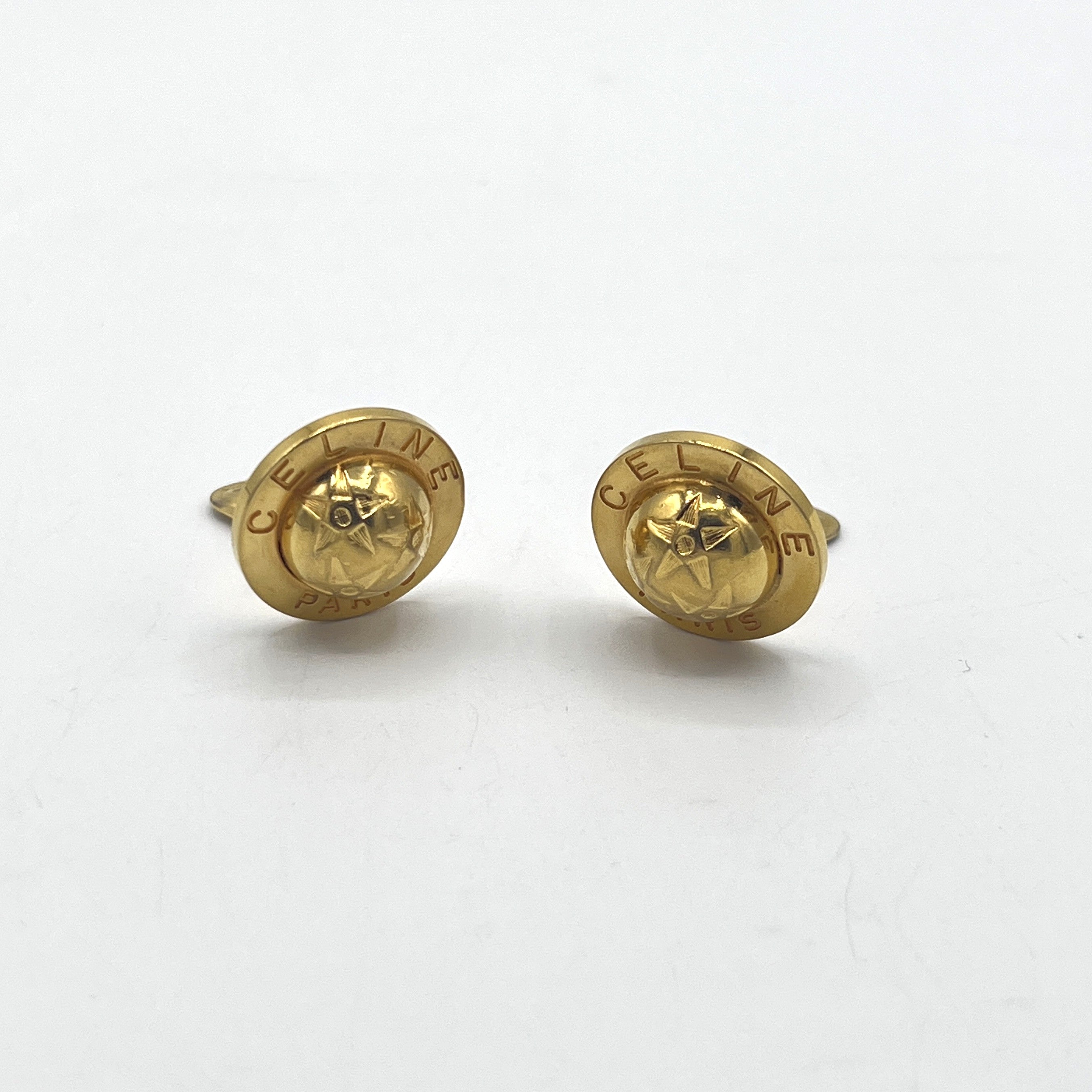 Boucles d'oreilles CELINE Clip On Globe métal Doré