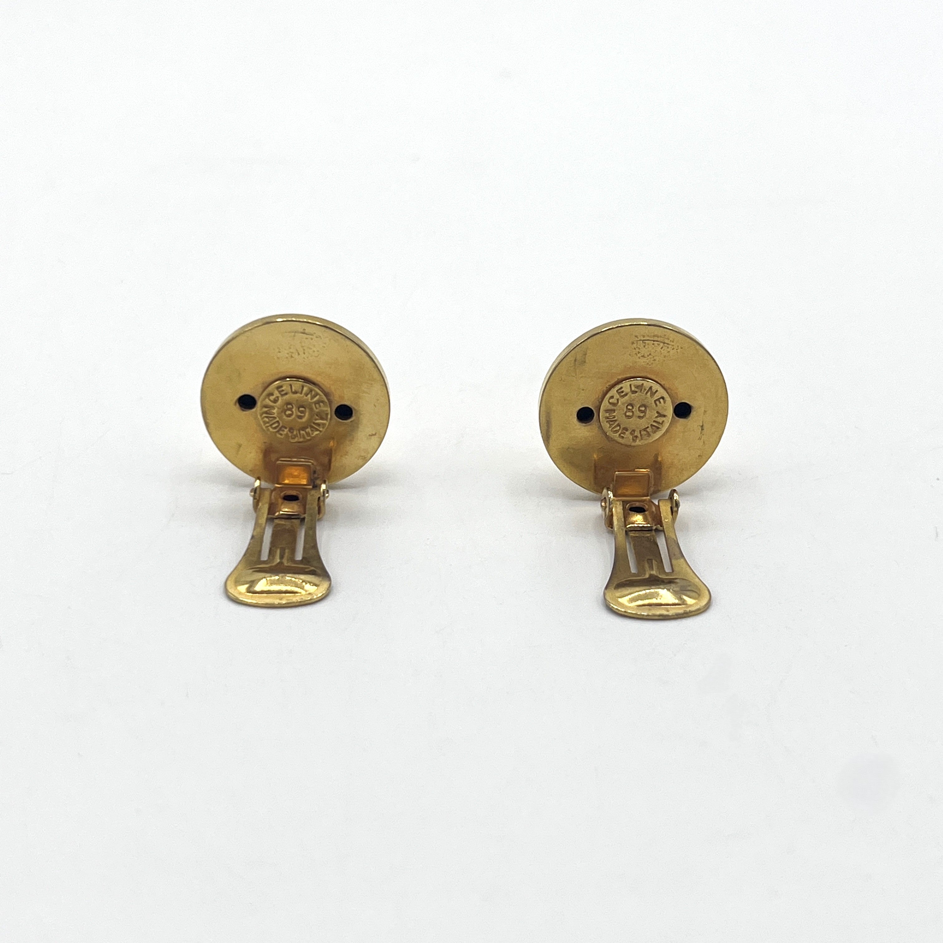 Boucles d'oreilles CELINE Clip On Globe métal Doré
