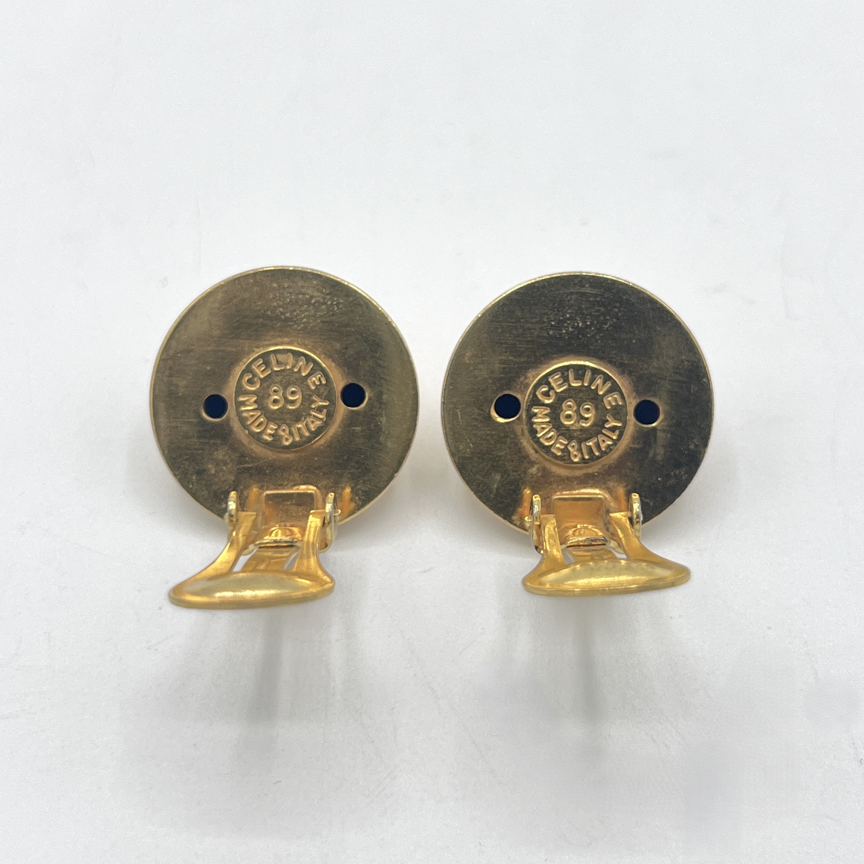 Boucles d'oreilles CELINE Clip On Globe métal Doré