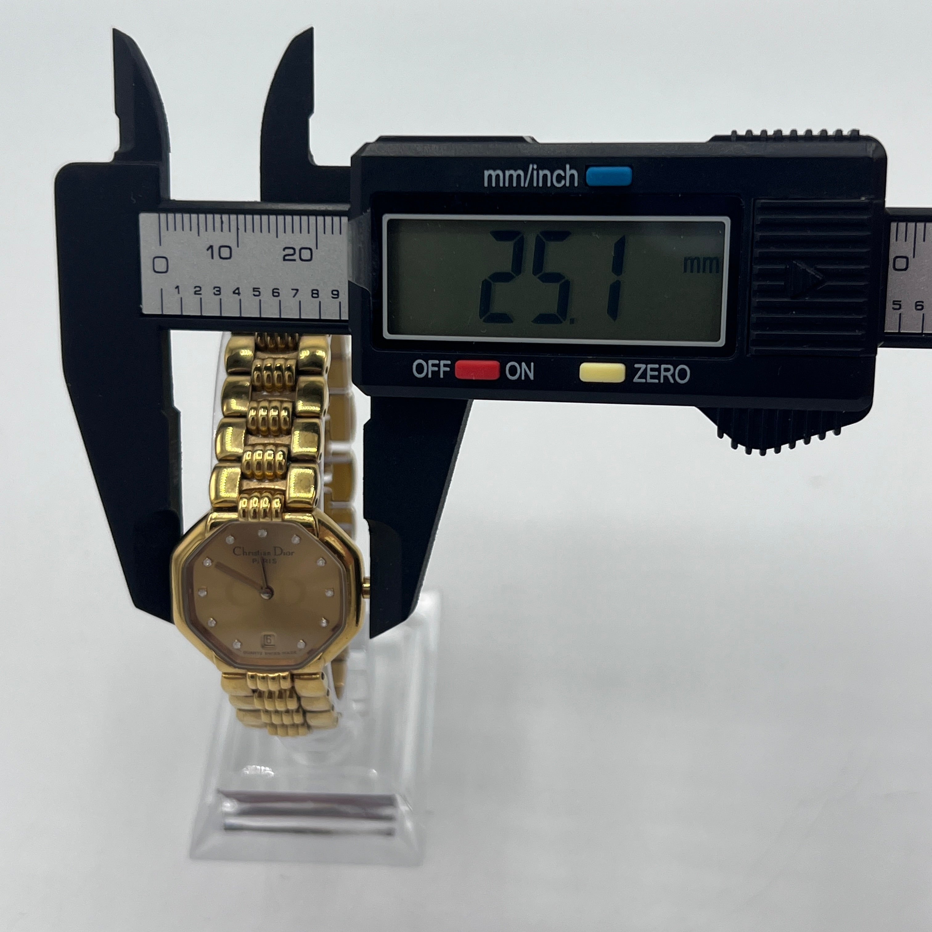Montre DIOR Octagon plaqué or Doré