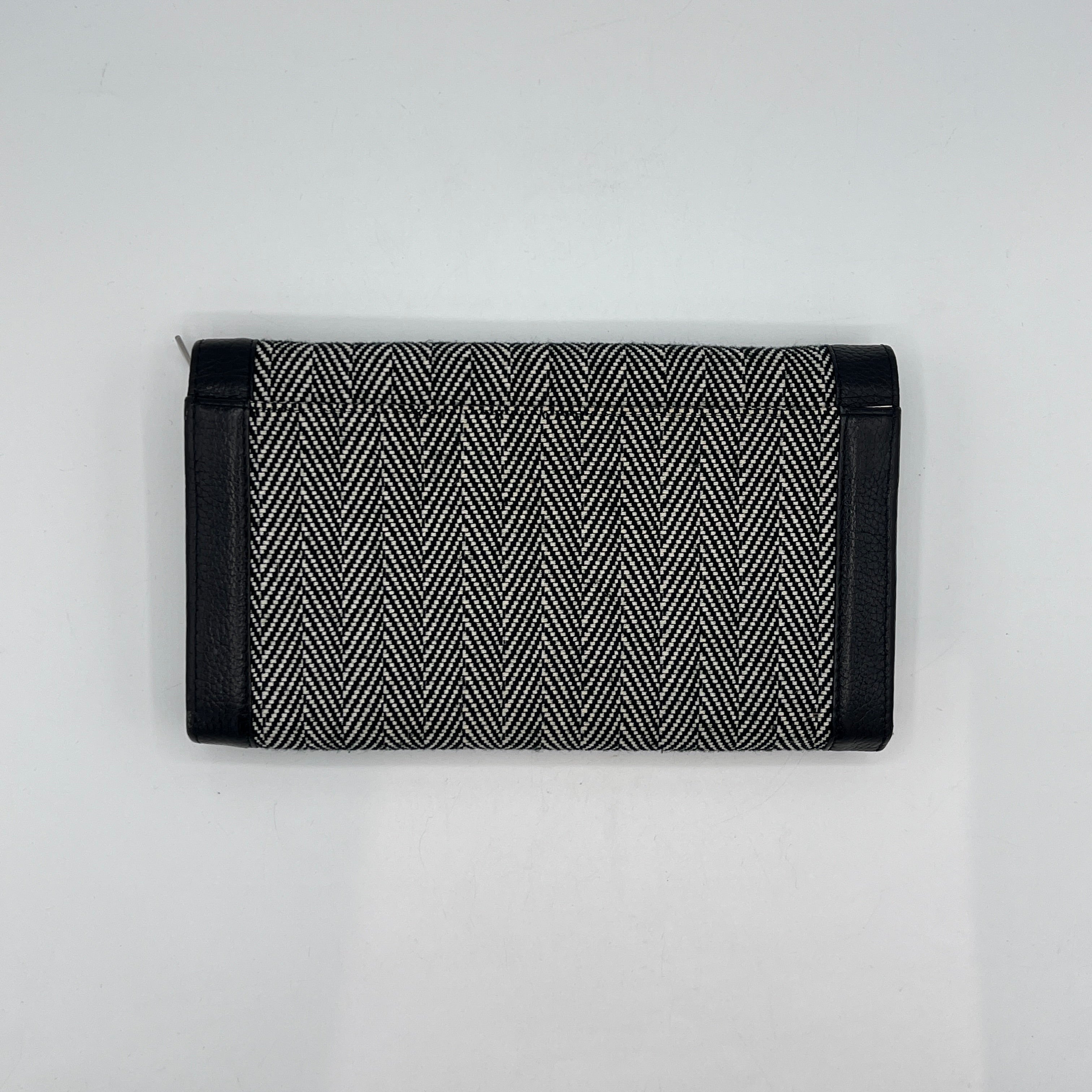 Pochette COURREGES toile et cuir noir