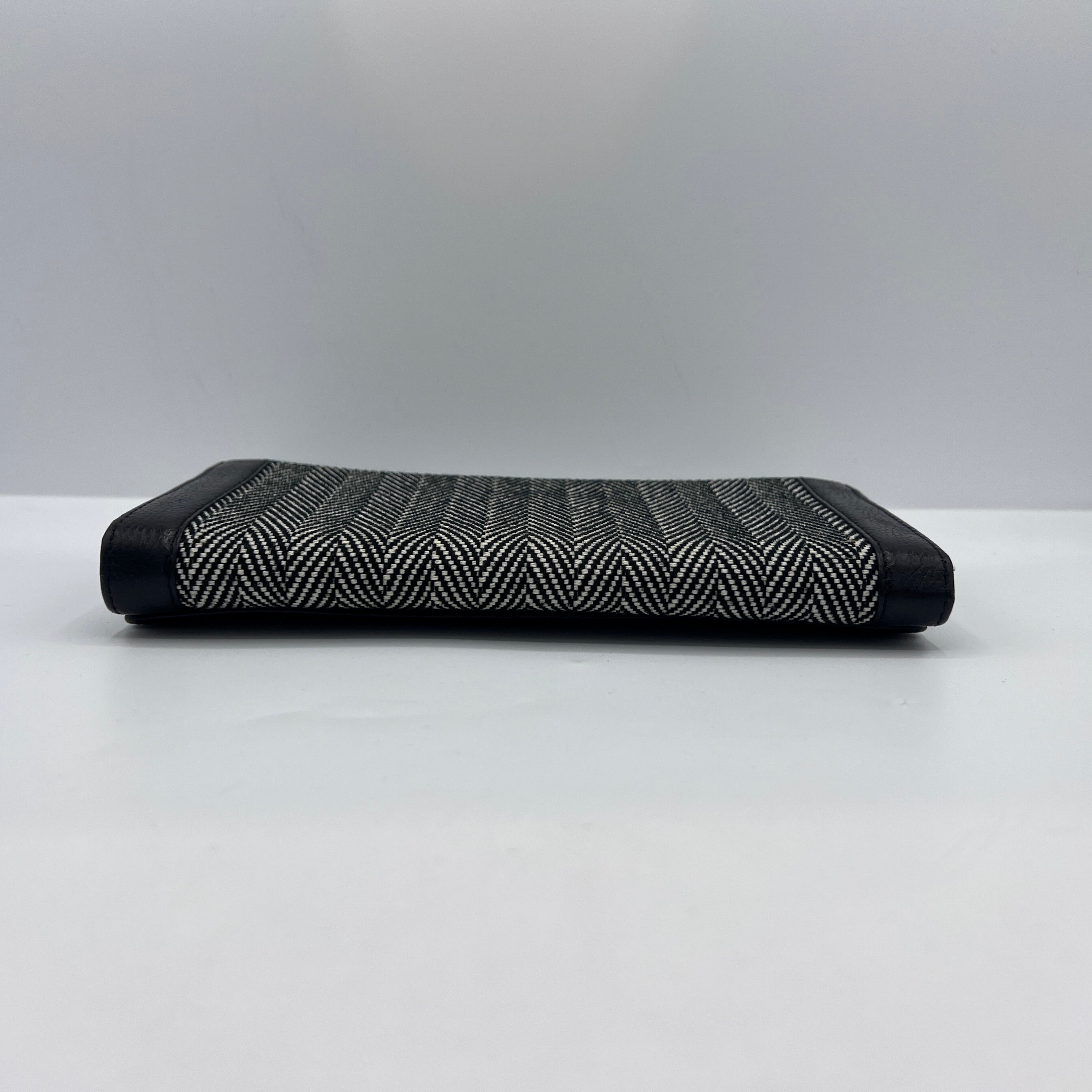 Pochette COURREGES toile et cuir noir