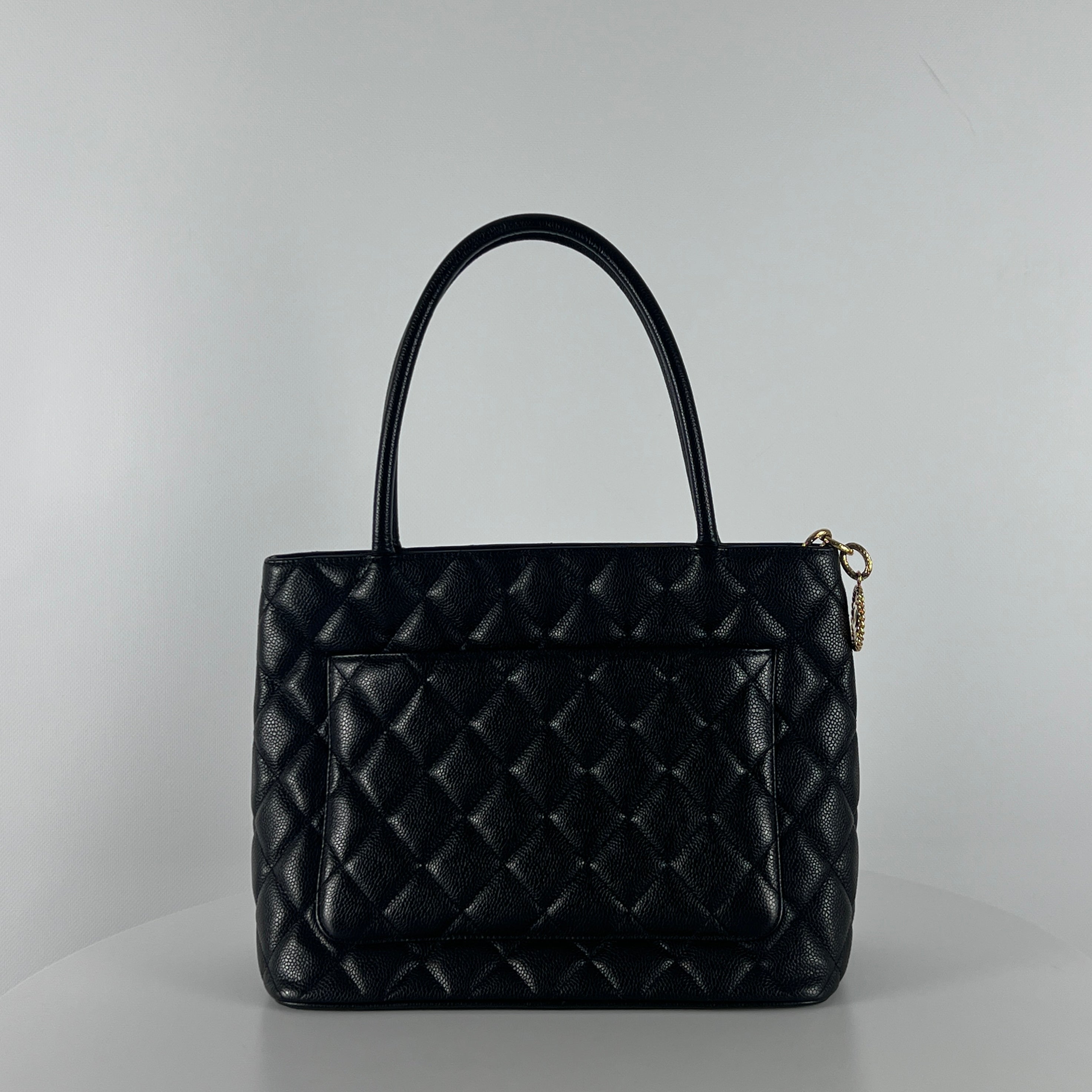 CHANEL Medaillon black leather handbag