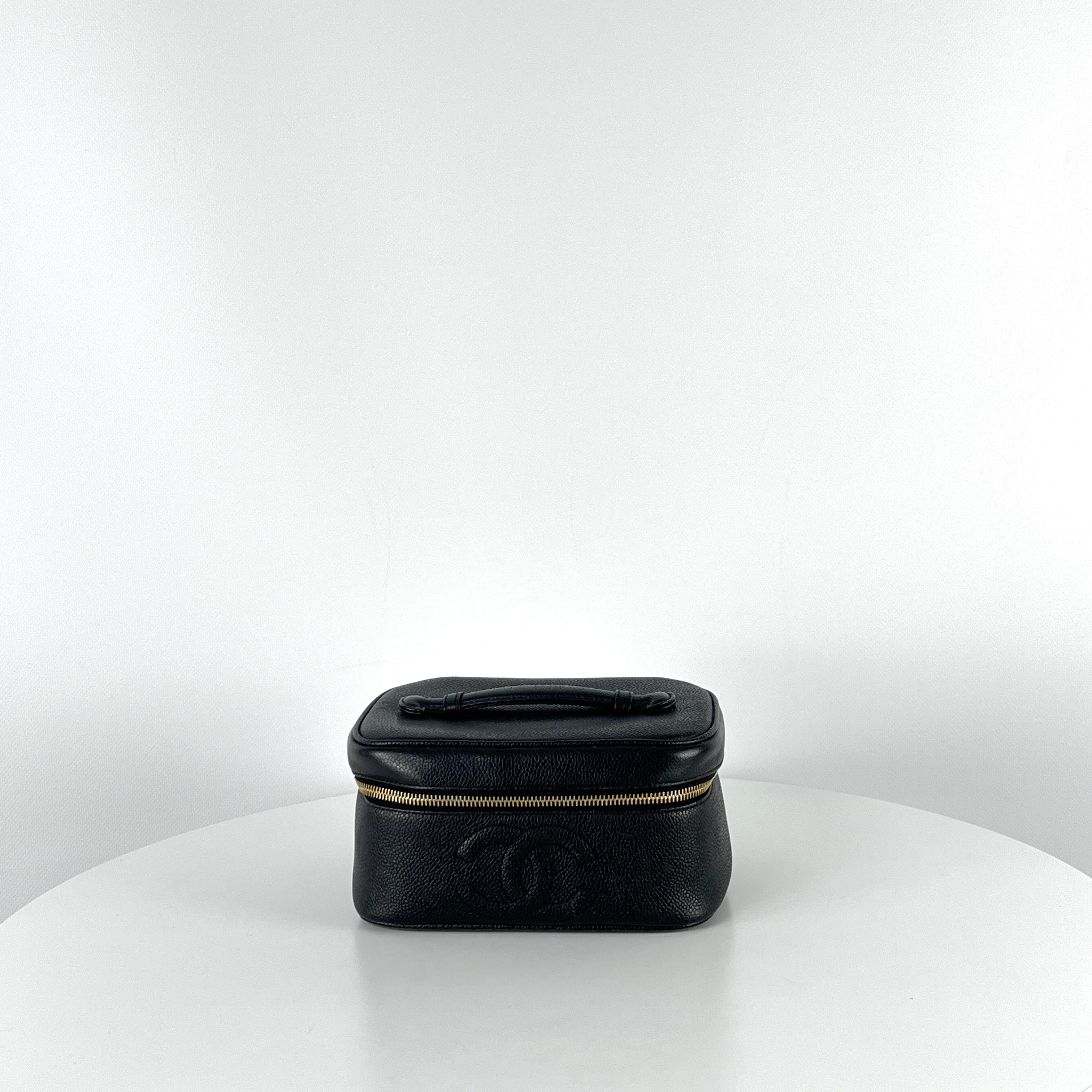 Sac CHANEL Vanity cuir noir