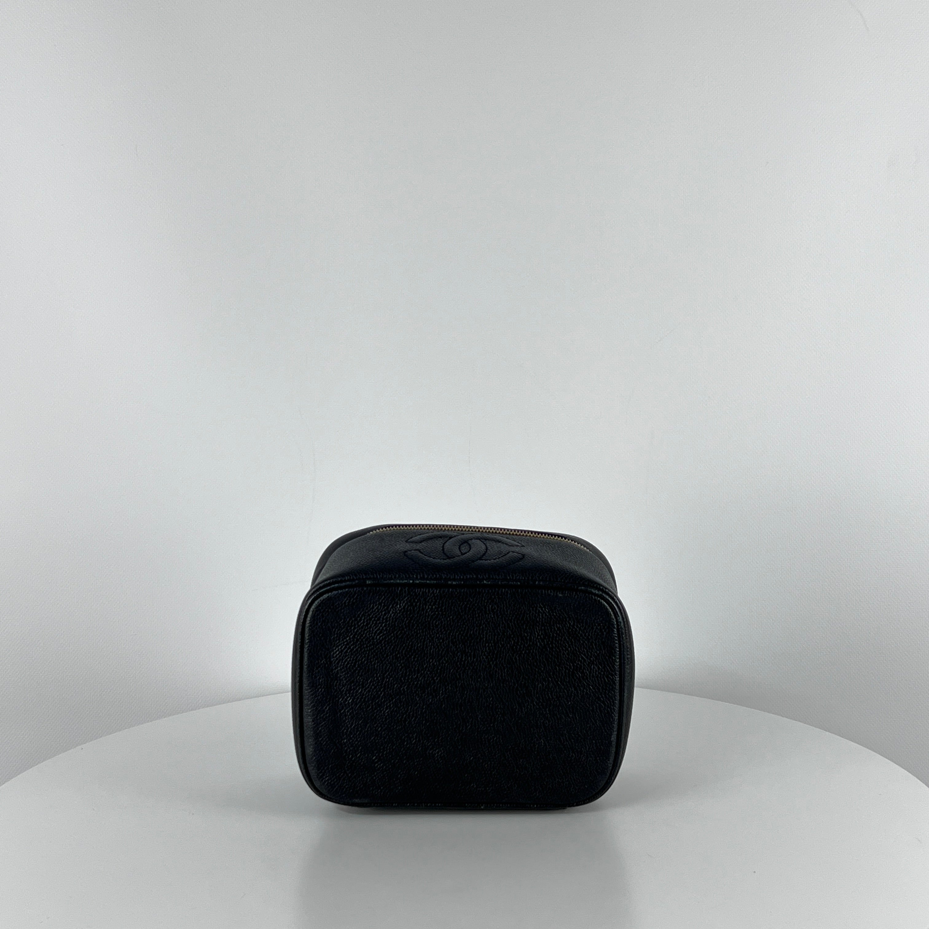 Sac CHANEL Vanity cuir noir