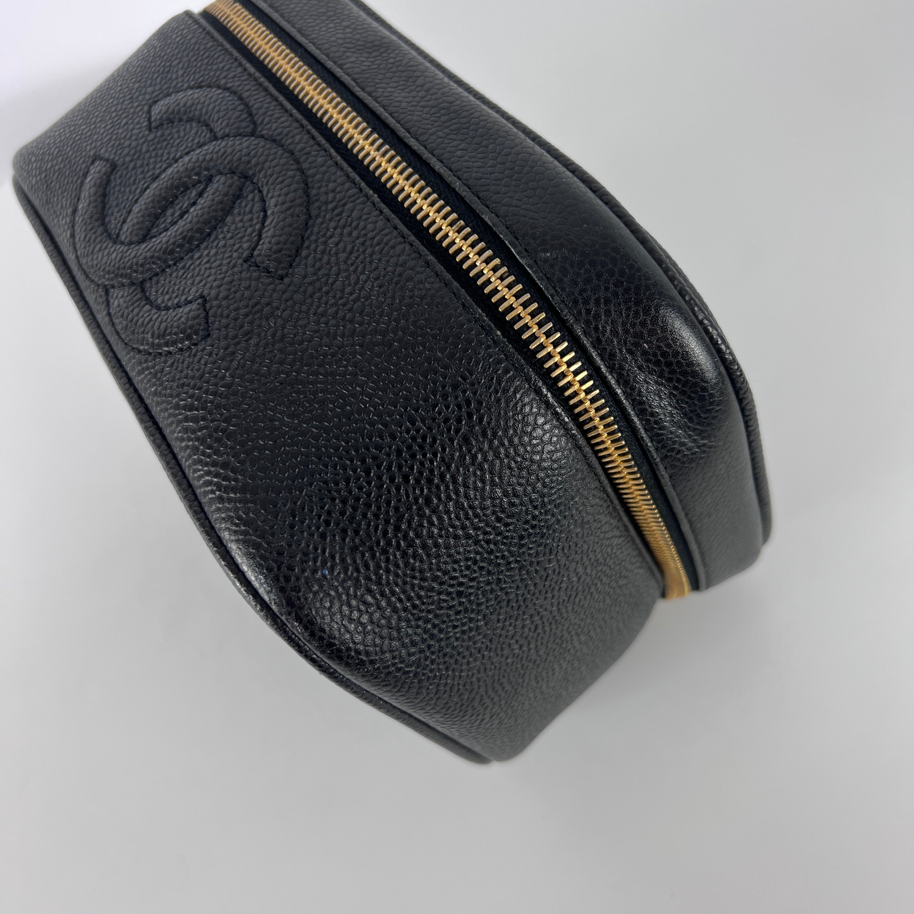 Sac CHANEL Vanity cuir noir
