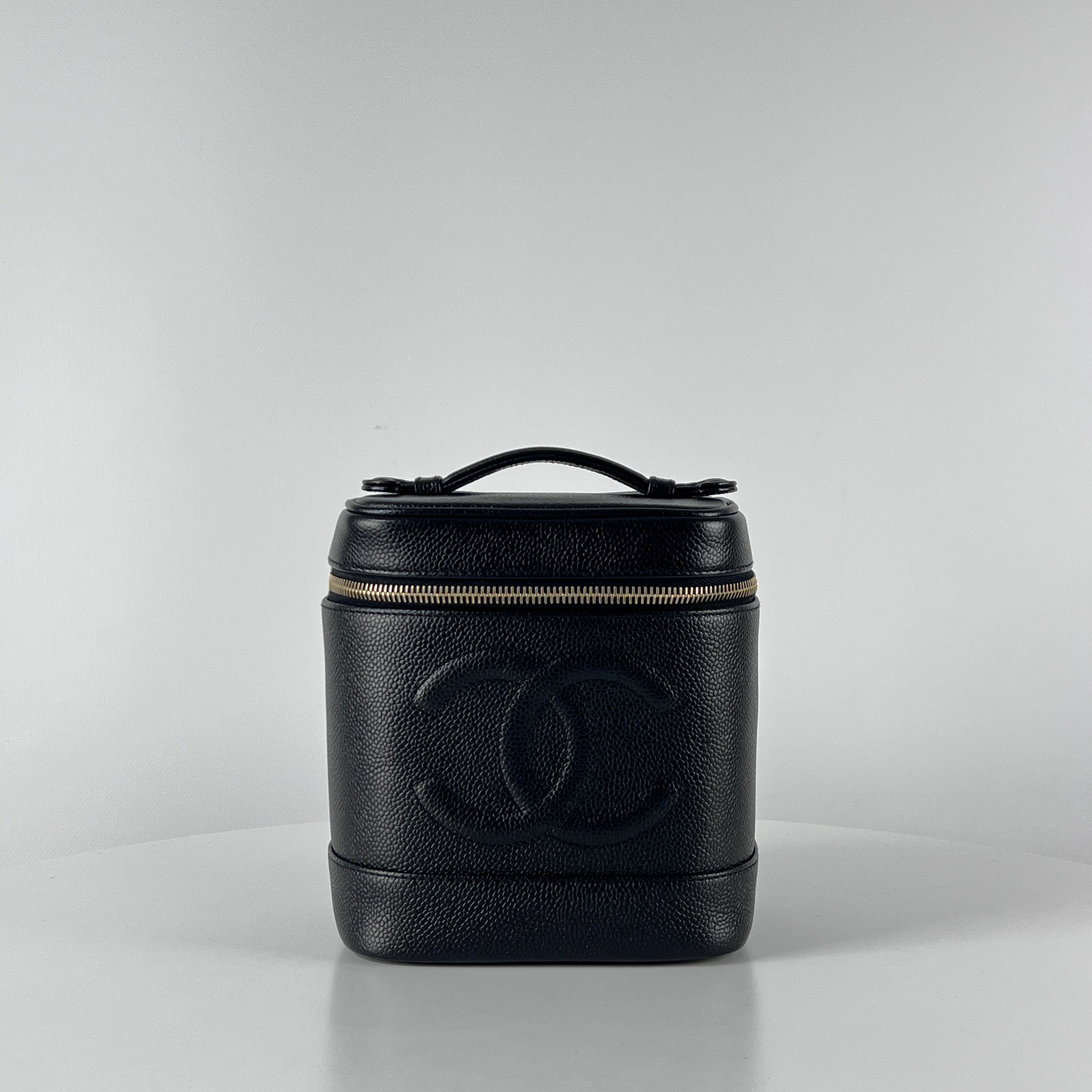 Sac à main CHANEL Vanity cuir noir