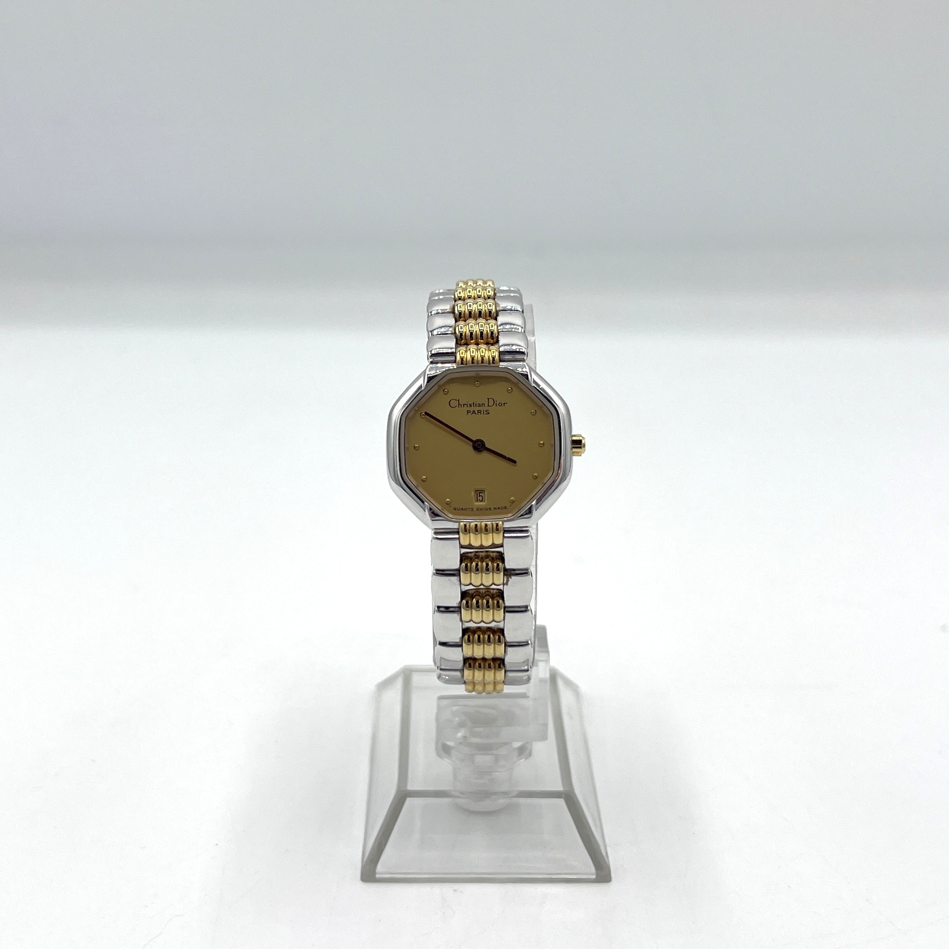 Montre DIOR Octagon acier bicolore