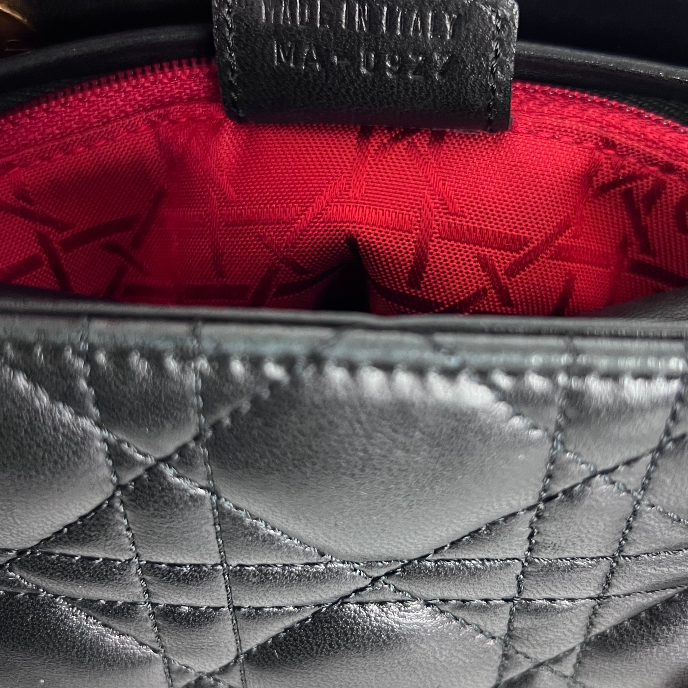 Sac à main DIOR Lady Dior cuir noir