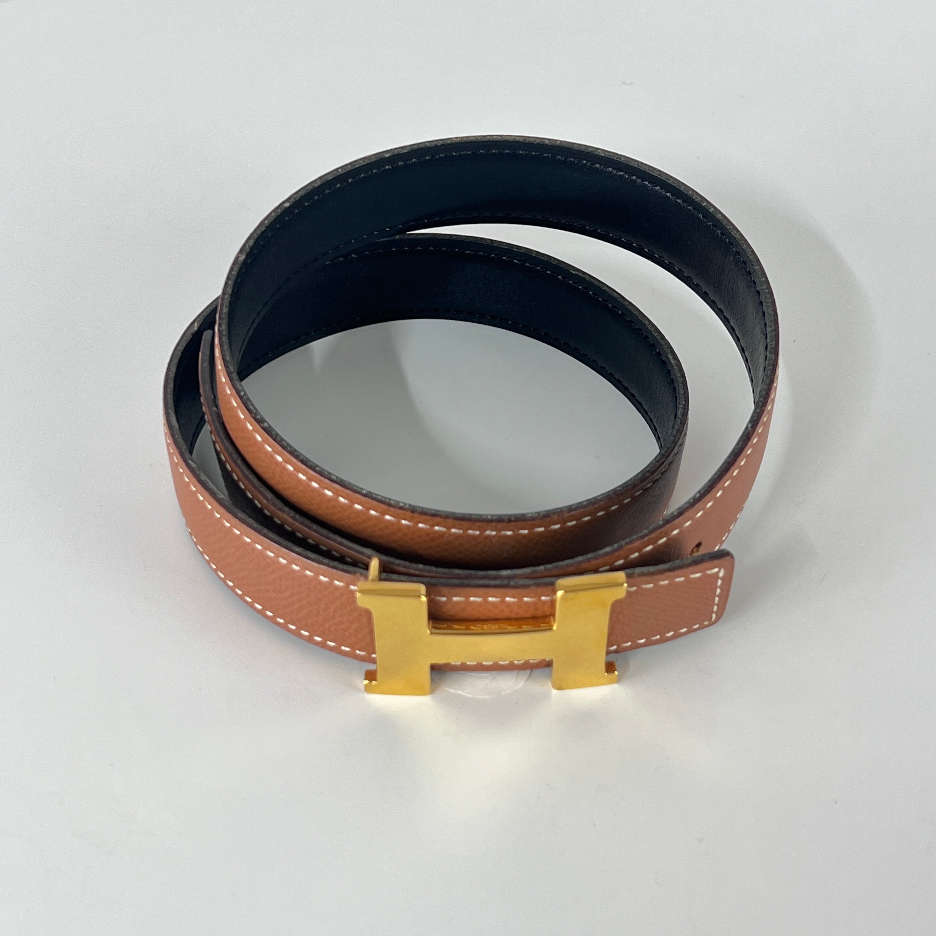 Ceinture HERMÈS Constance Belt cuir marron