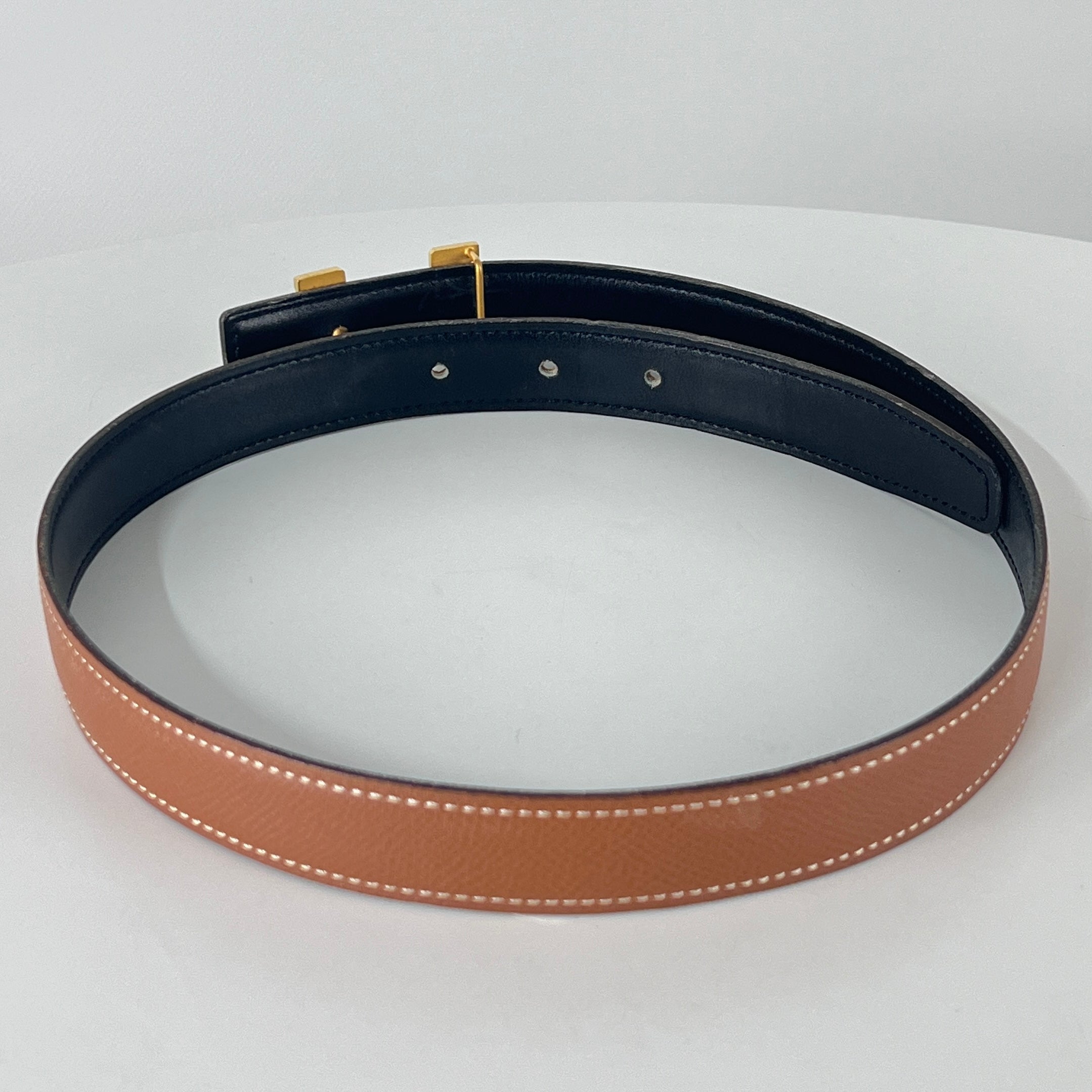 Ceinture HERMÈS Constance Belt cuir marron