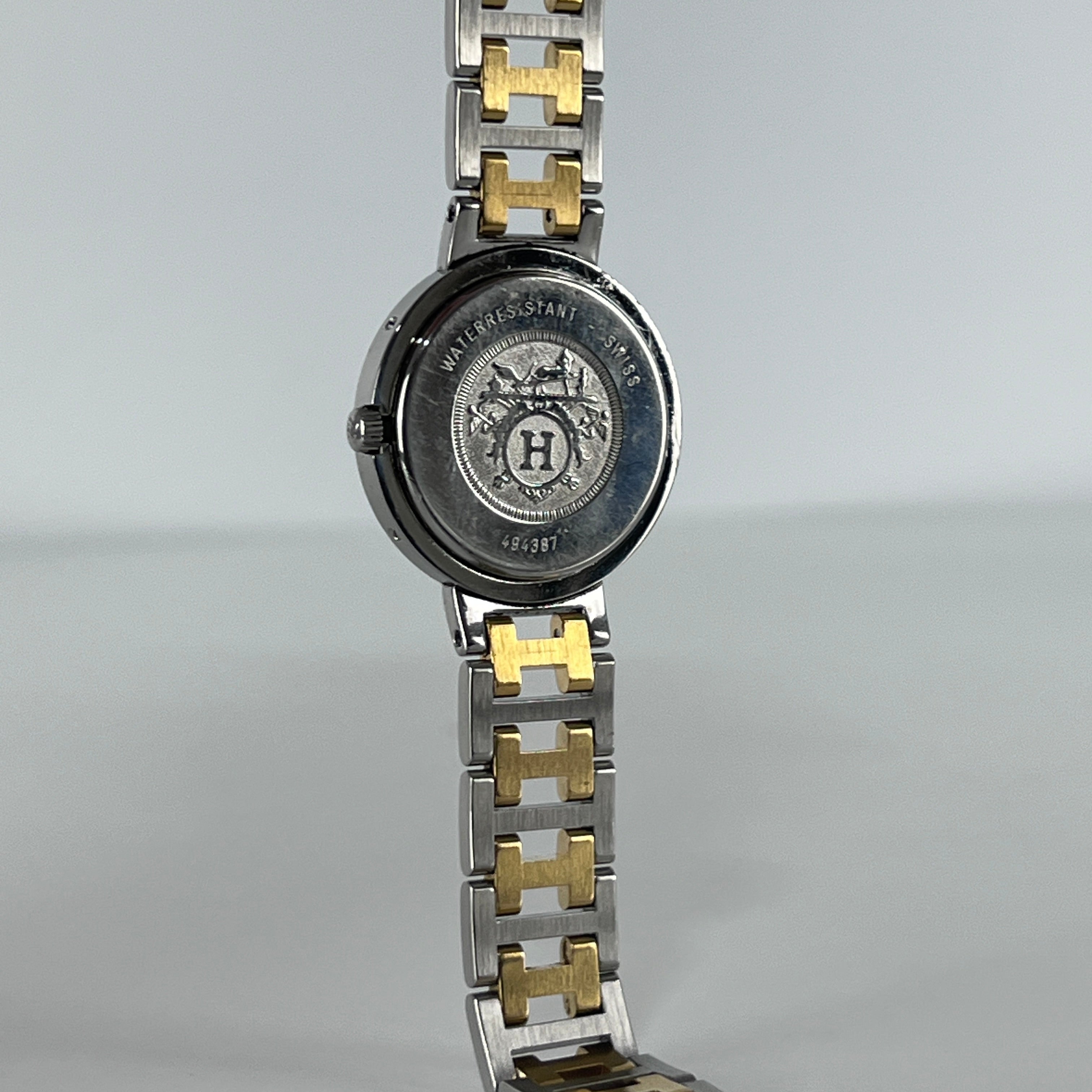 Montre HERMÈS Clipper acier bicolore