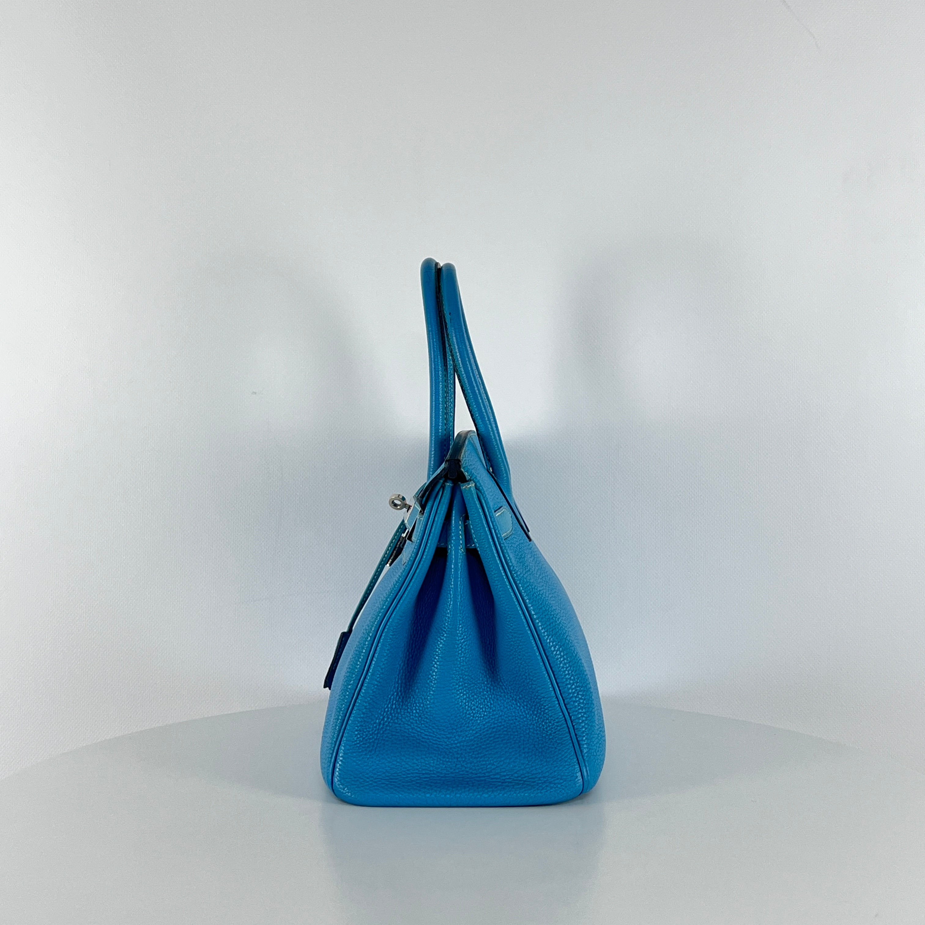 Sac à main HERMÈS Birkin 30 cuir bleu