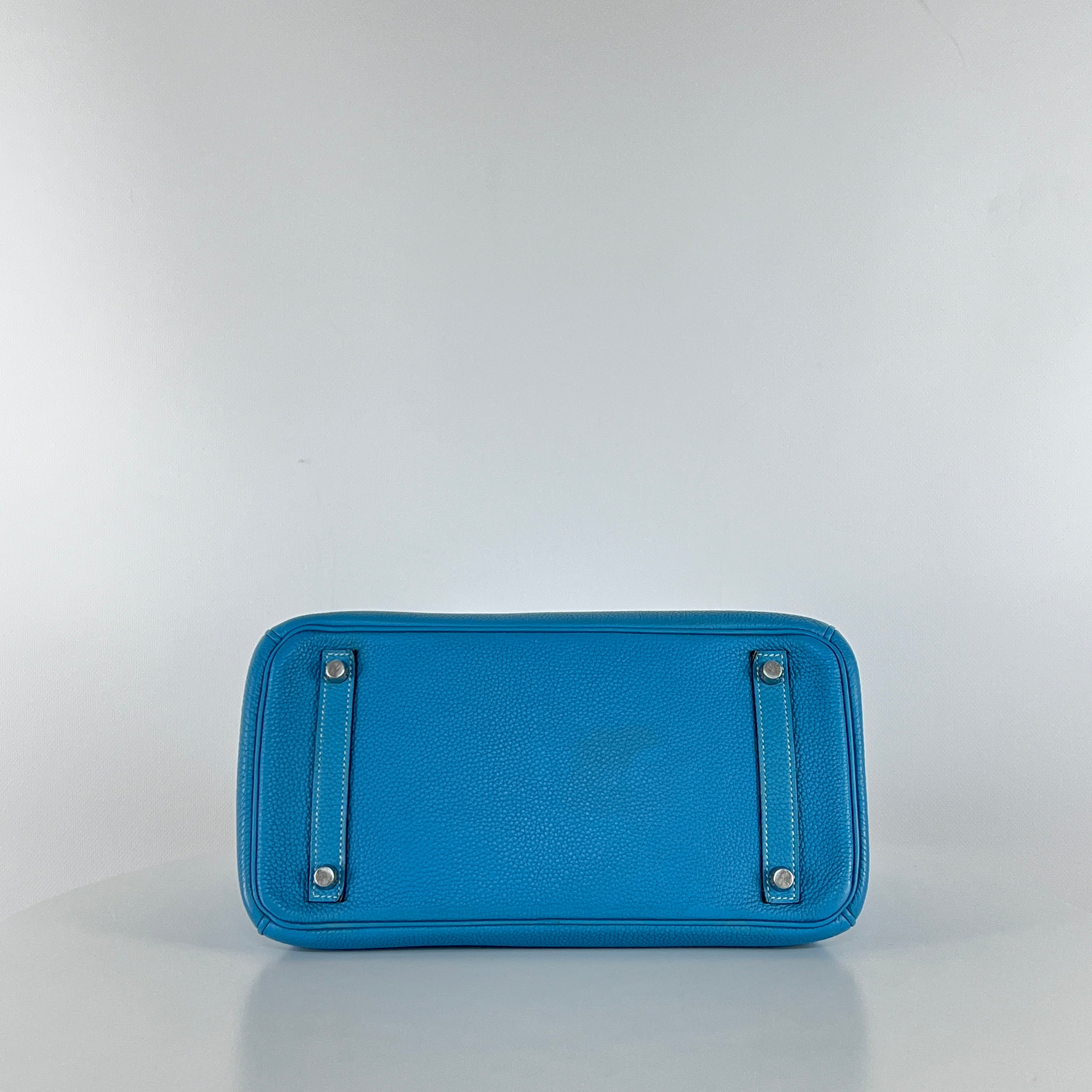 Sac à main HERMÈS Birkin 30 cuir bleu