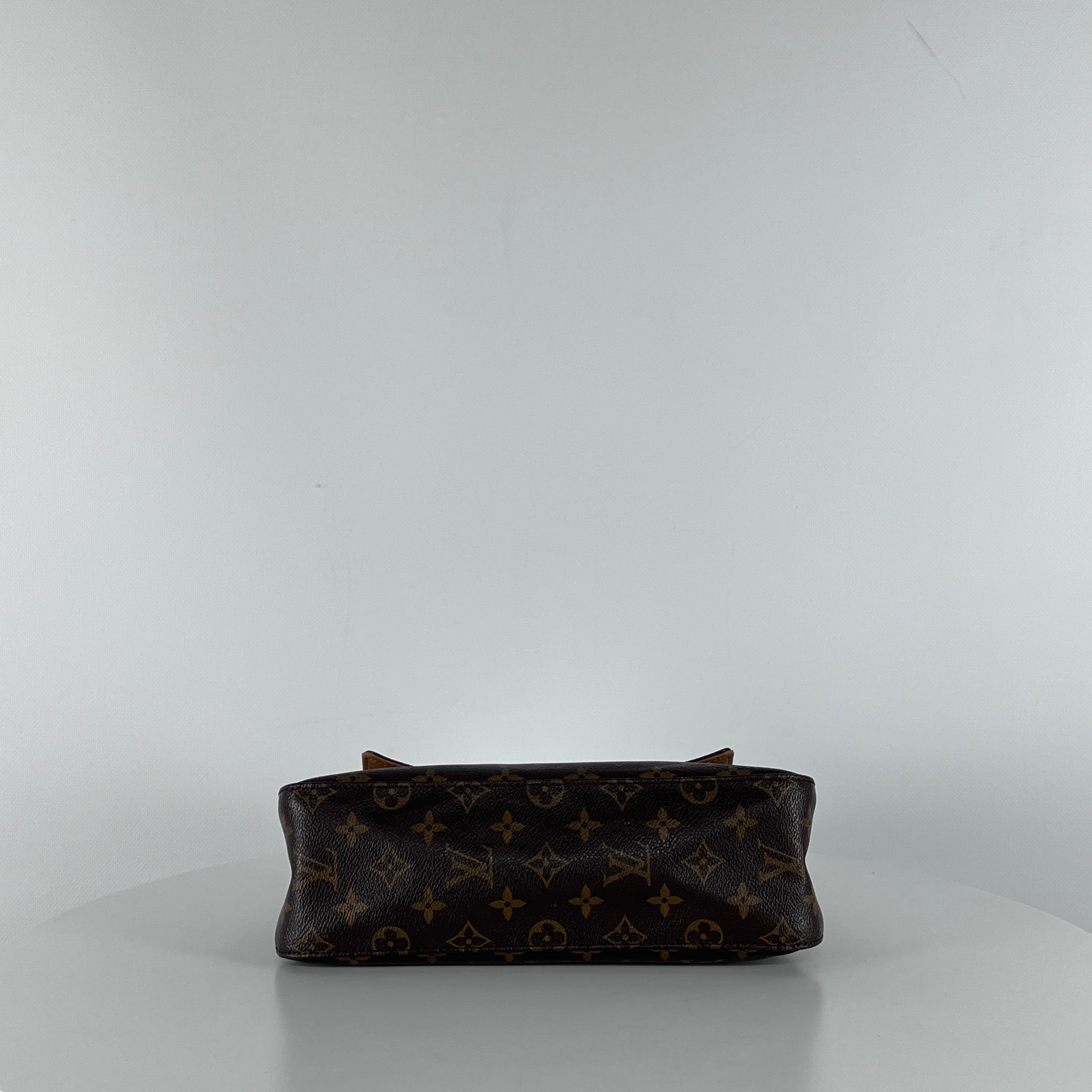 LOUIS VUITTON Looping handbag in brown canvas and leather