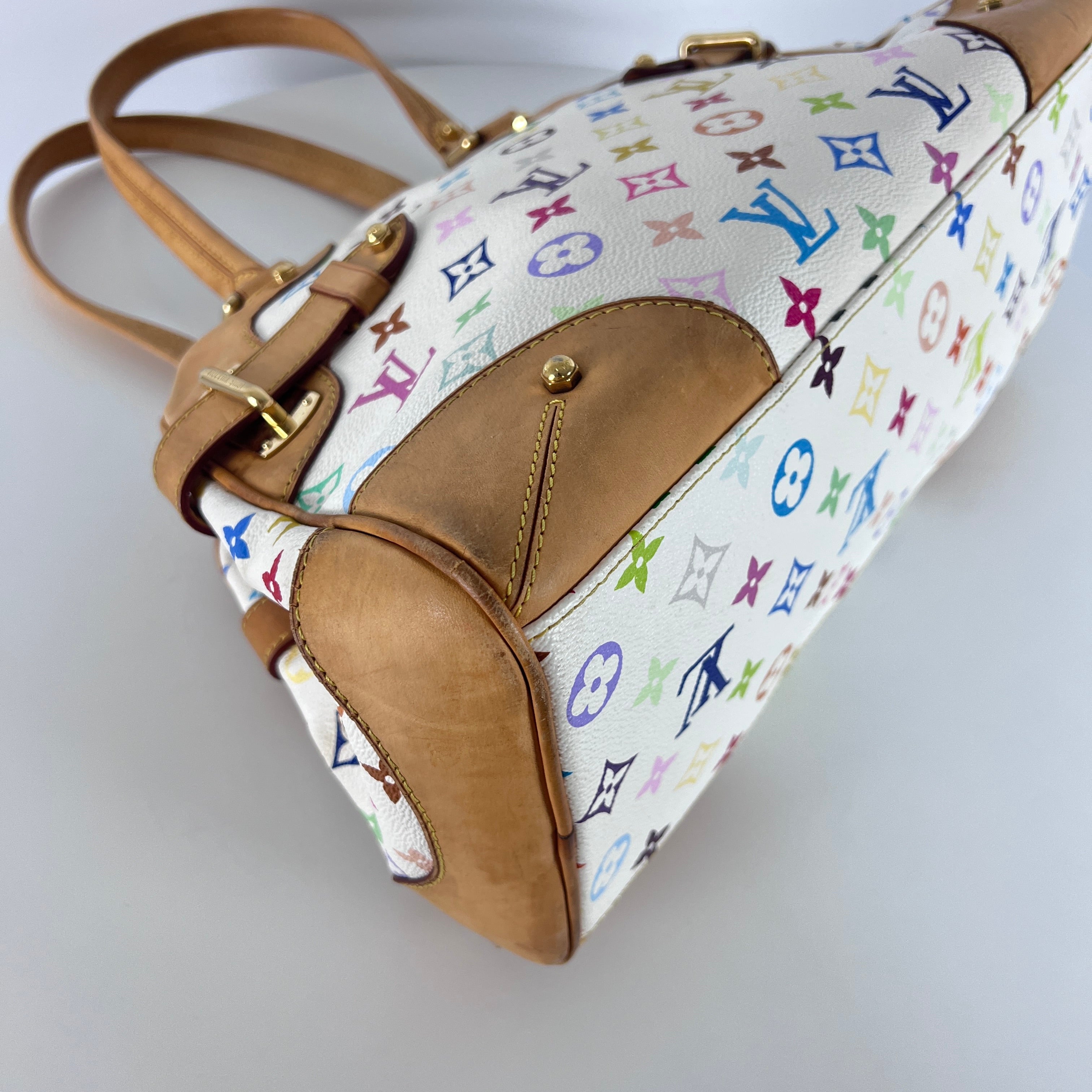 Sac à main LOUIS VUITTON Claudia toile et cuir marron