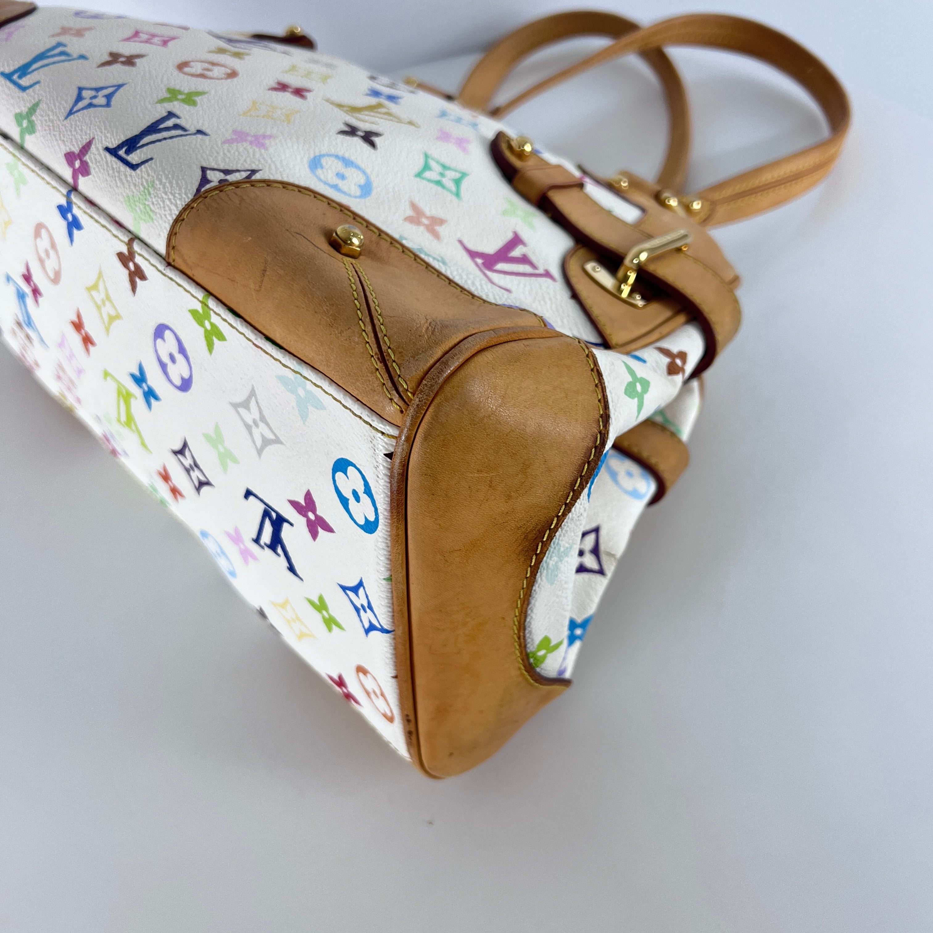 Sac à main LOUIS VUITTON Claudia toile et cuir marron