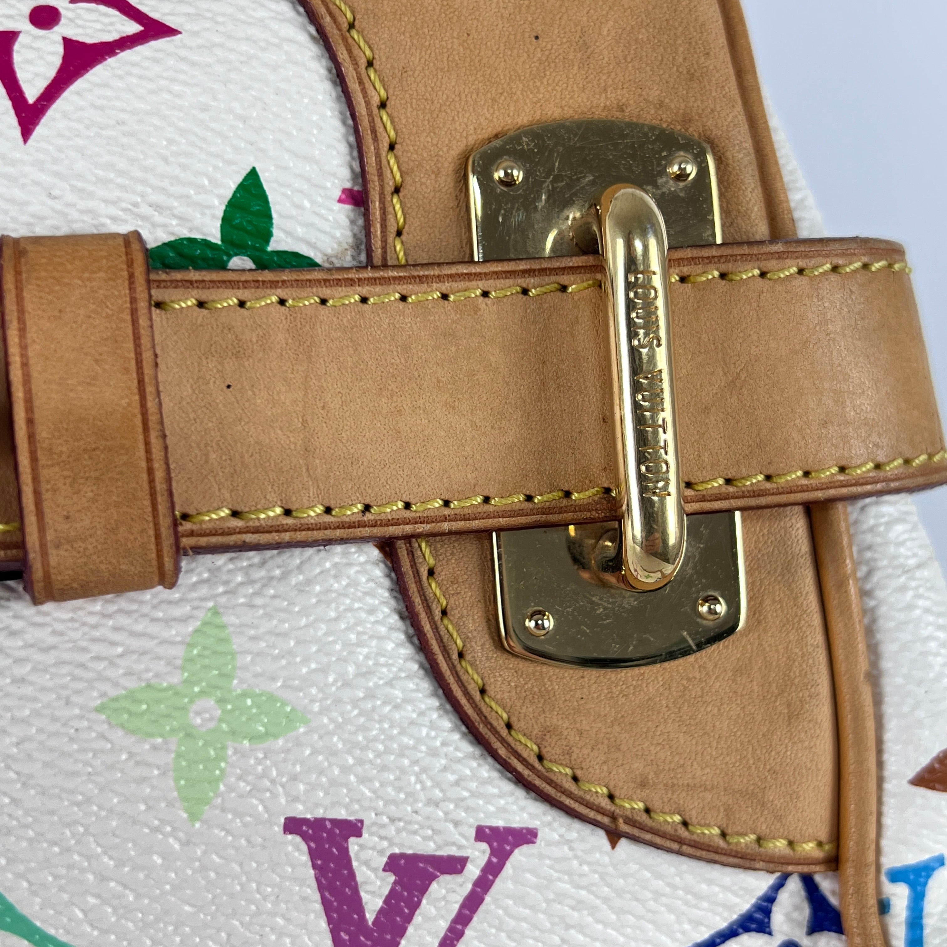 Sac à main LOUIS VUITTON Claudia toile et cuir marron