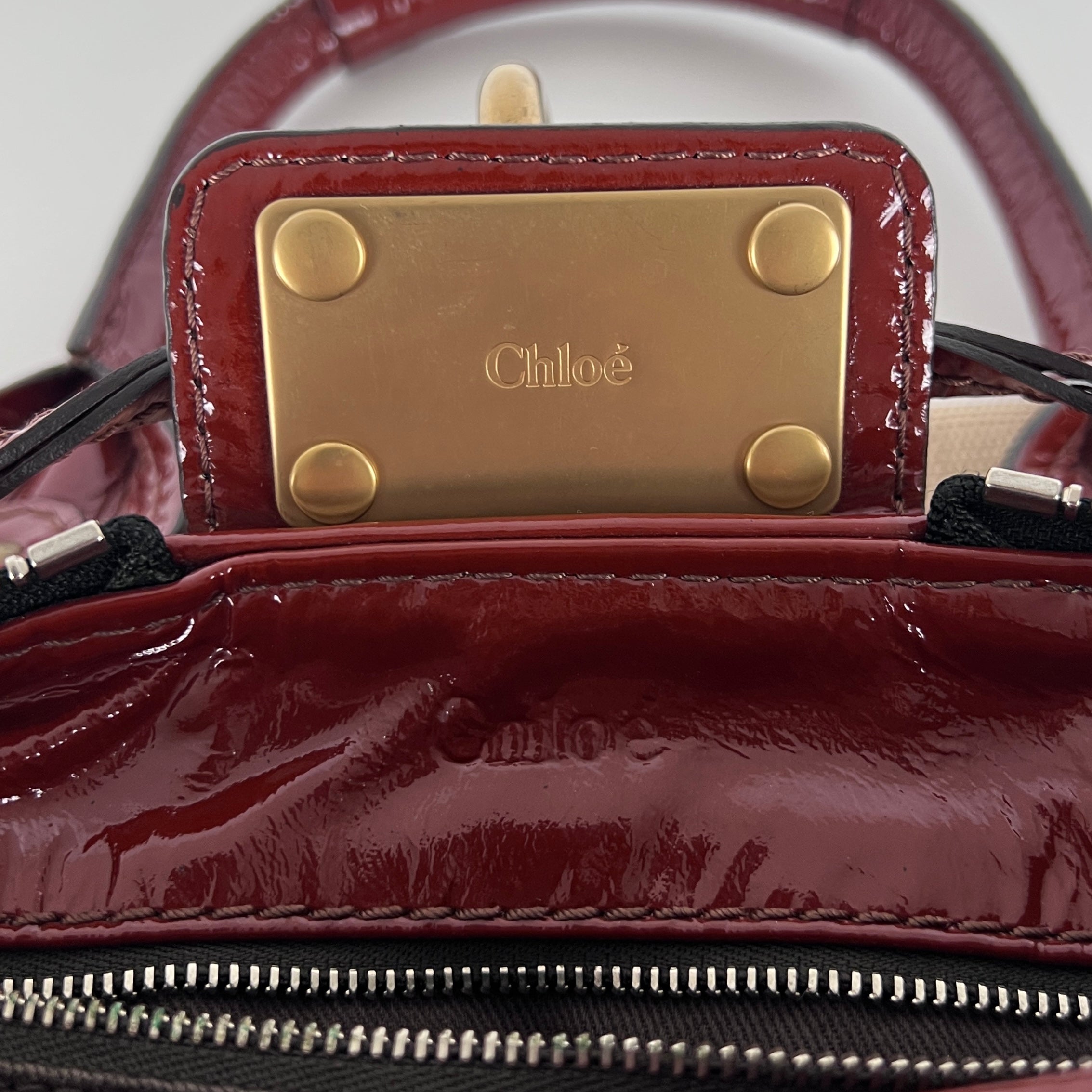 Sac à main CHLOÉ Paddington toile et cuir marron