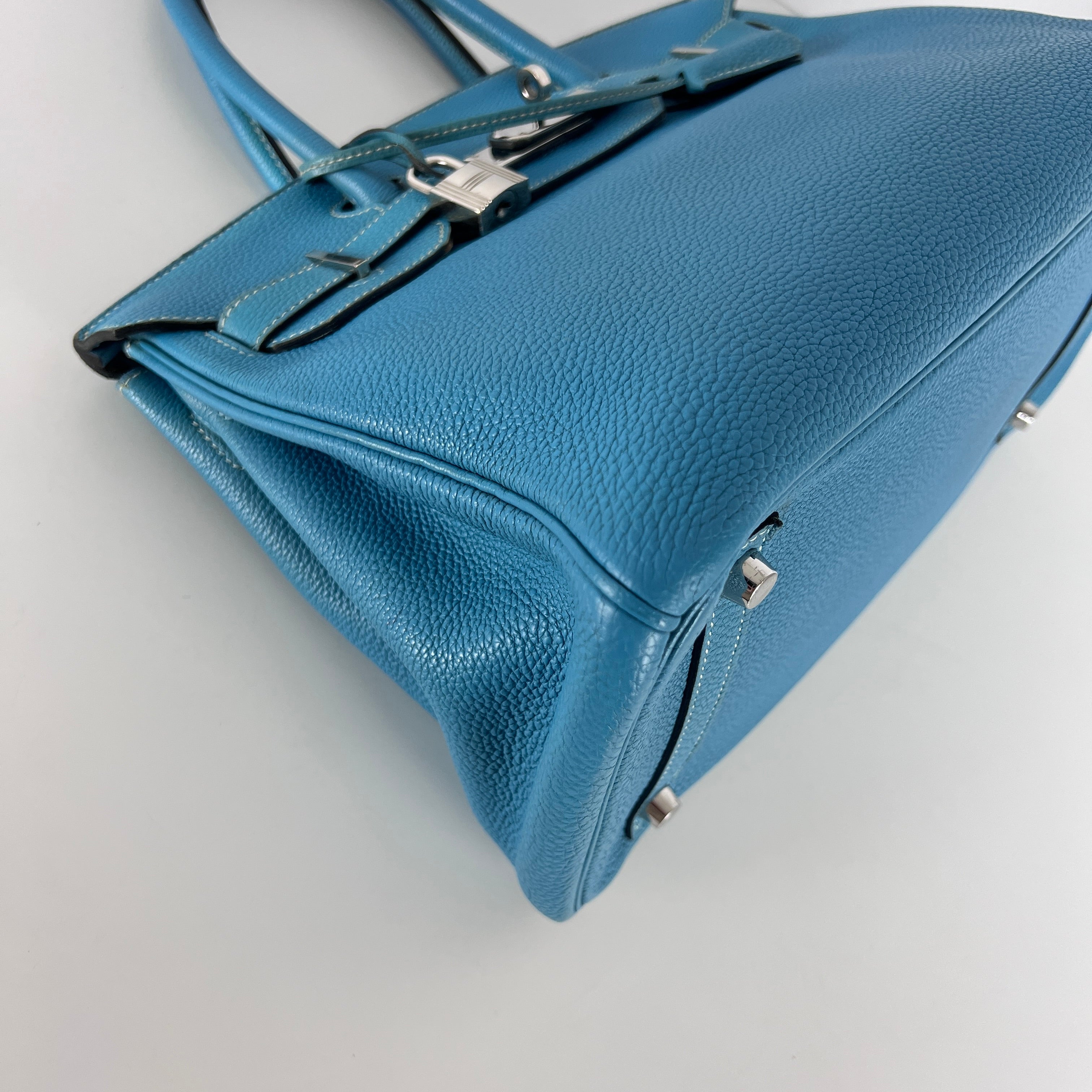 Sac à main HERMÈS Birkin 30 cuir bleu