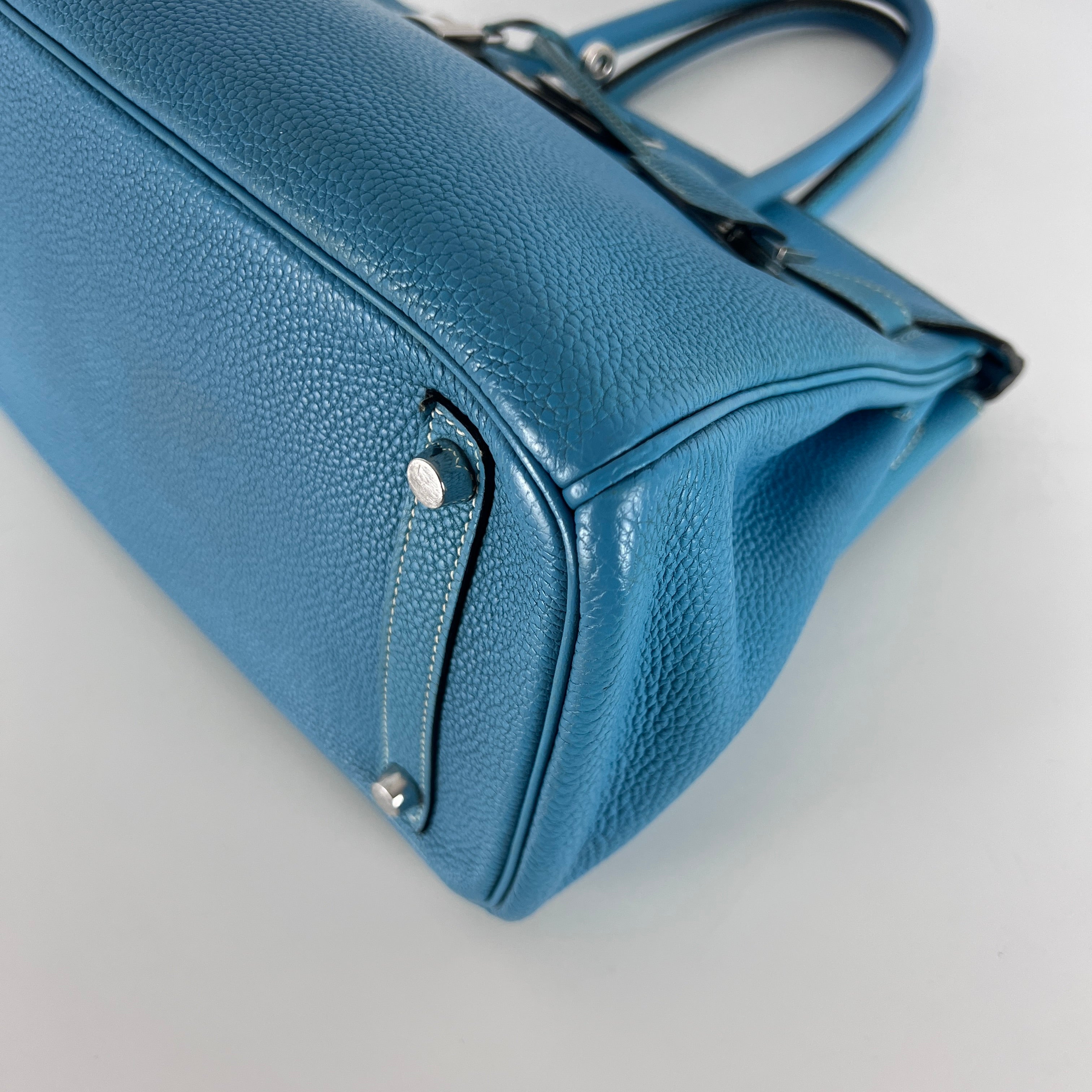 Sac à main HERMÈS Birkin 30 cuir bleu