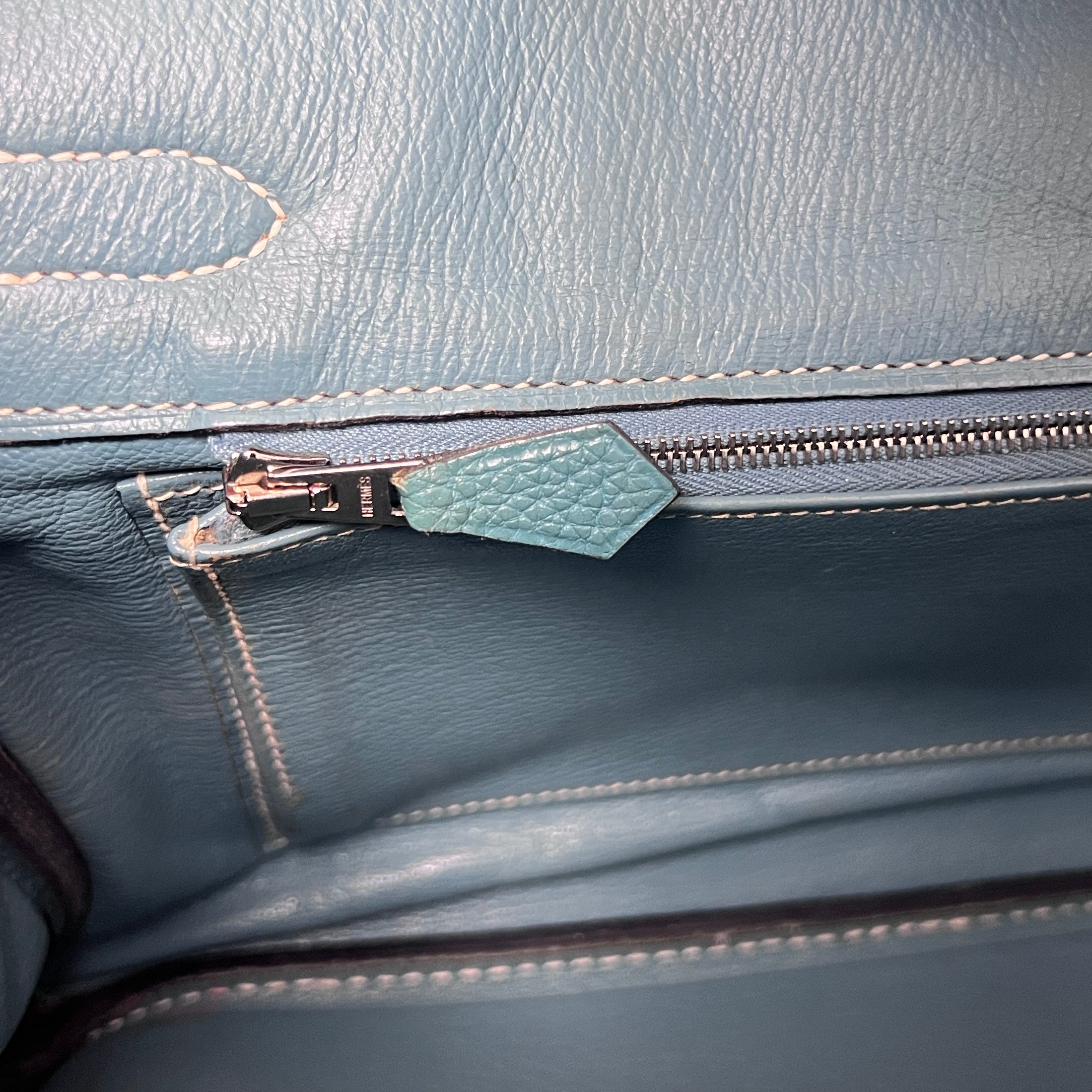 Sac à main HERMÈS Birkin 30 cuir bleu