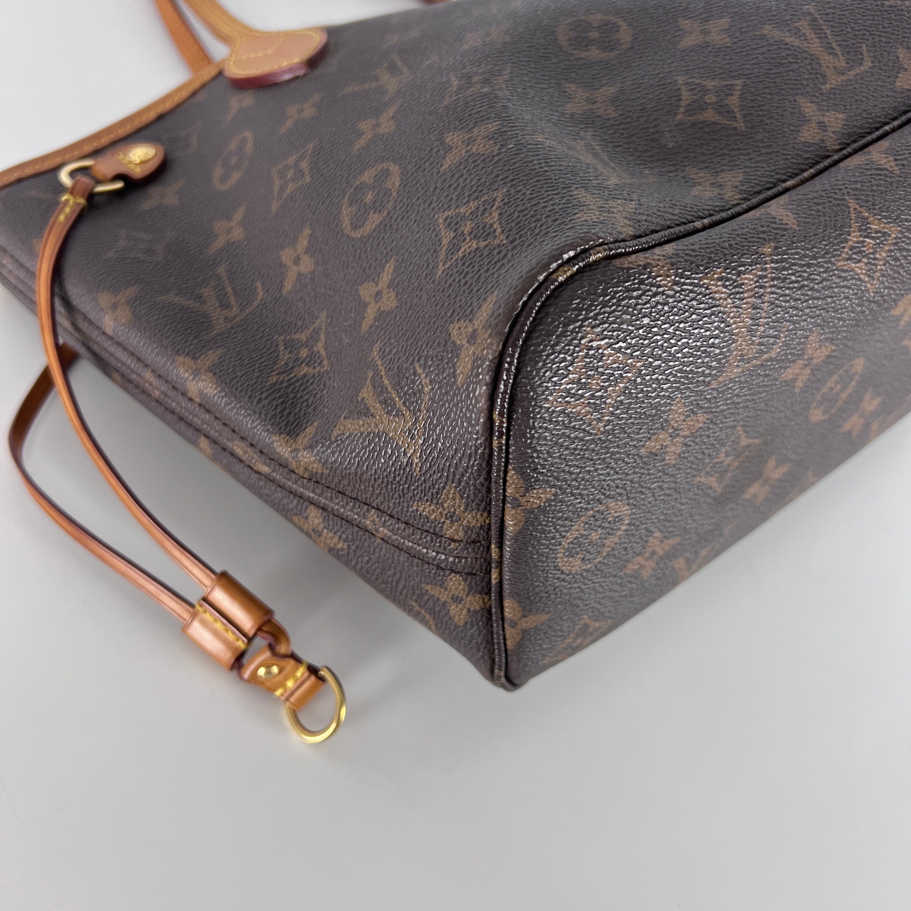 Sac à main LOUIS VUITTON Neverfull toile et cuir marron