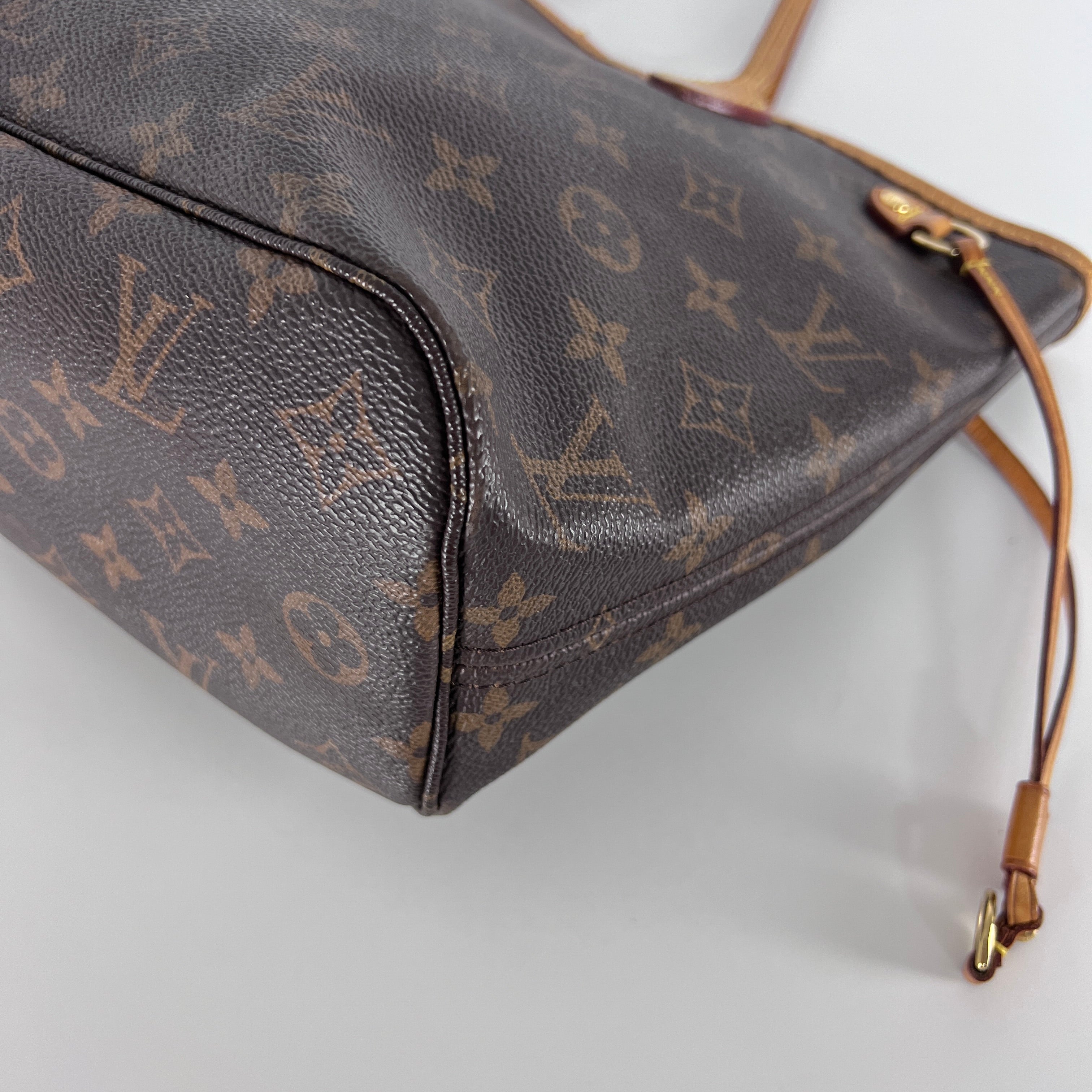 Sac à main LOUIS VUITTON Neverfull toile et cuir marron