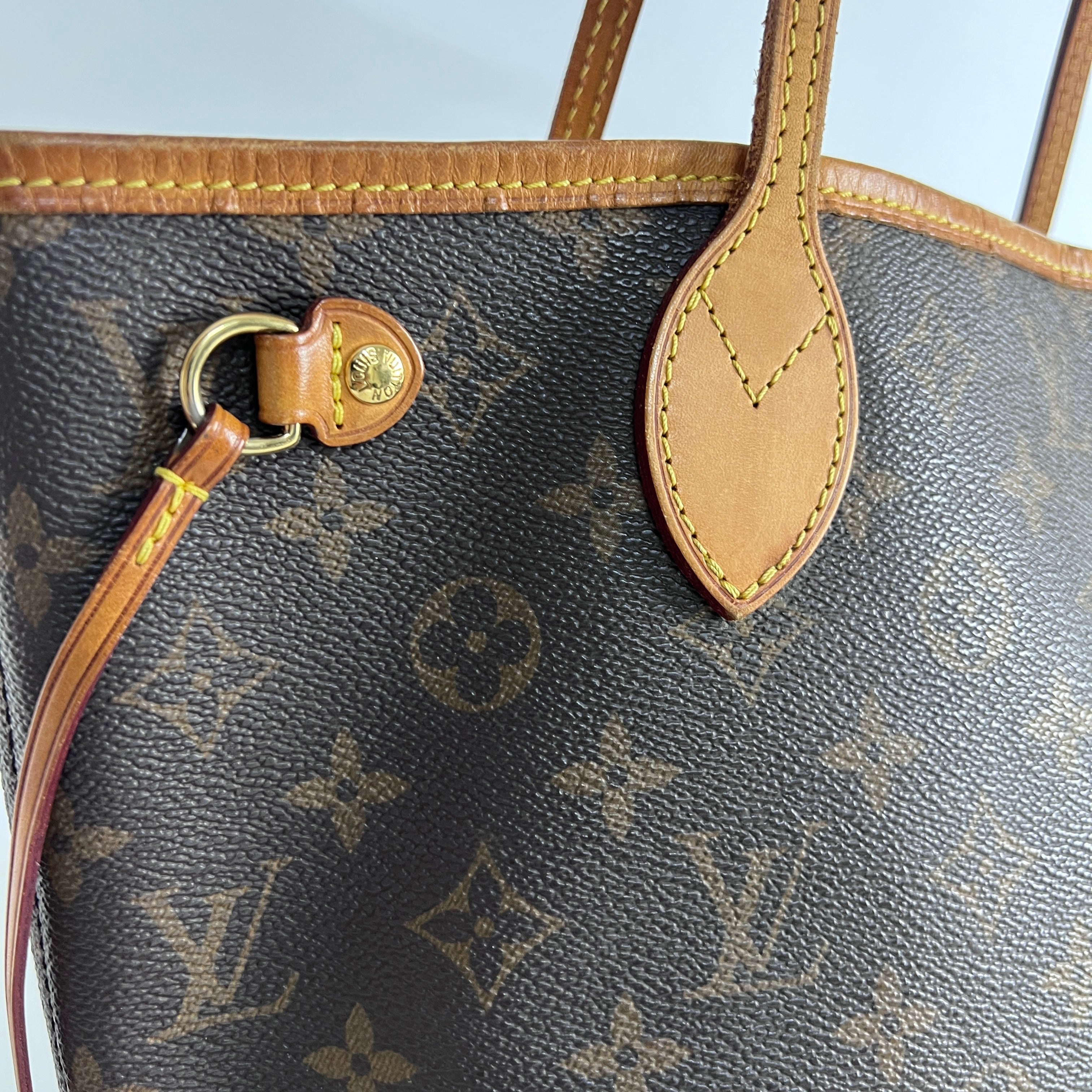 Sac à main LOUIS VUITTON Neverfull toile et cuir marron