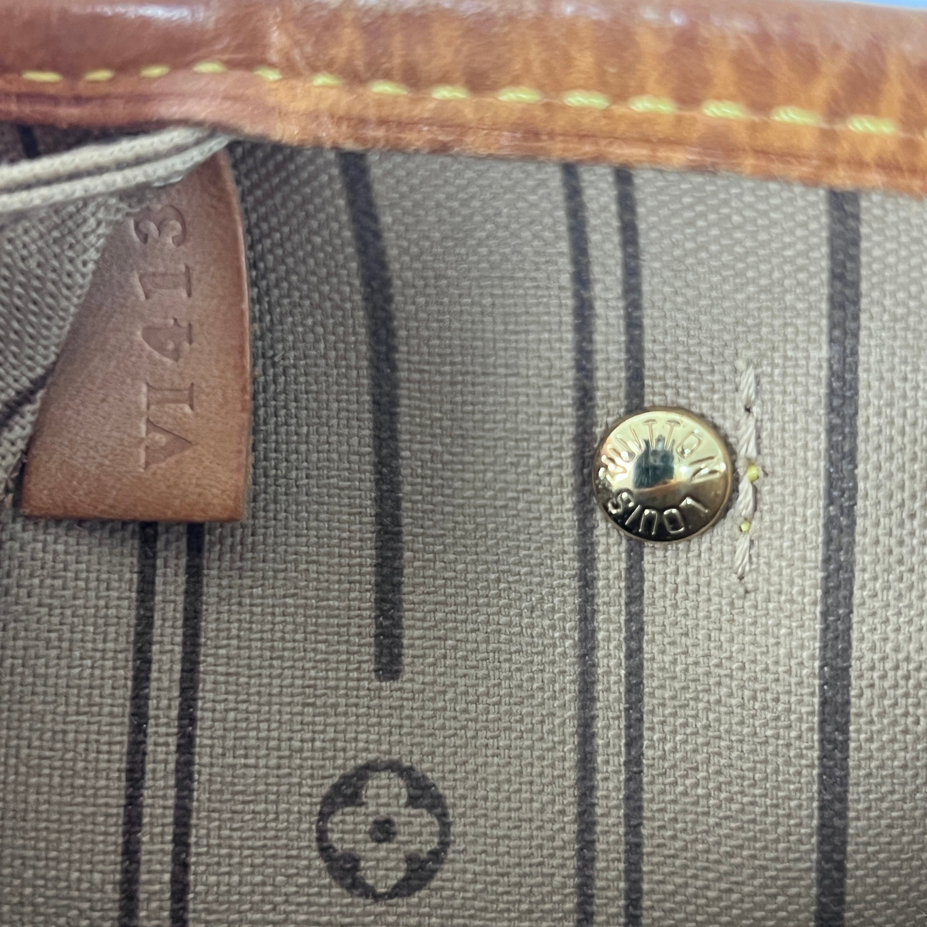 Sac à main LOUIS VUITTON Neverfull toile et cuir marron