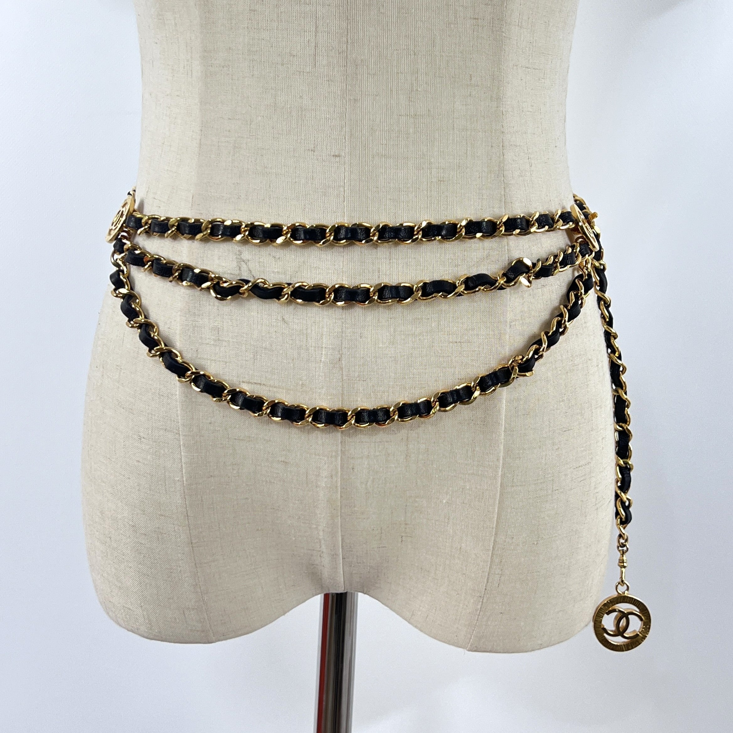 Ceinture CHANEL CC Chaîne entrelacée métal doré