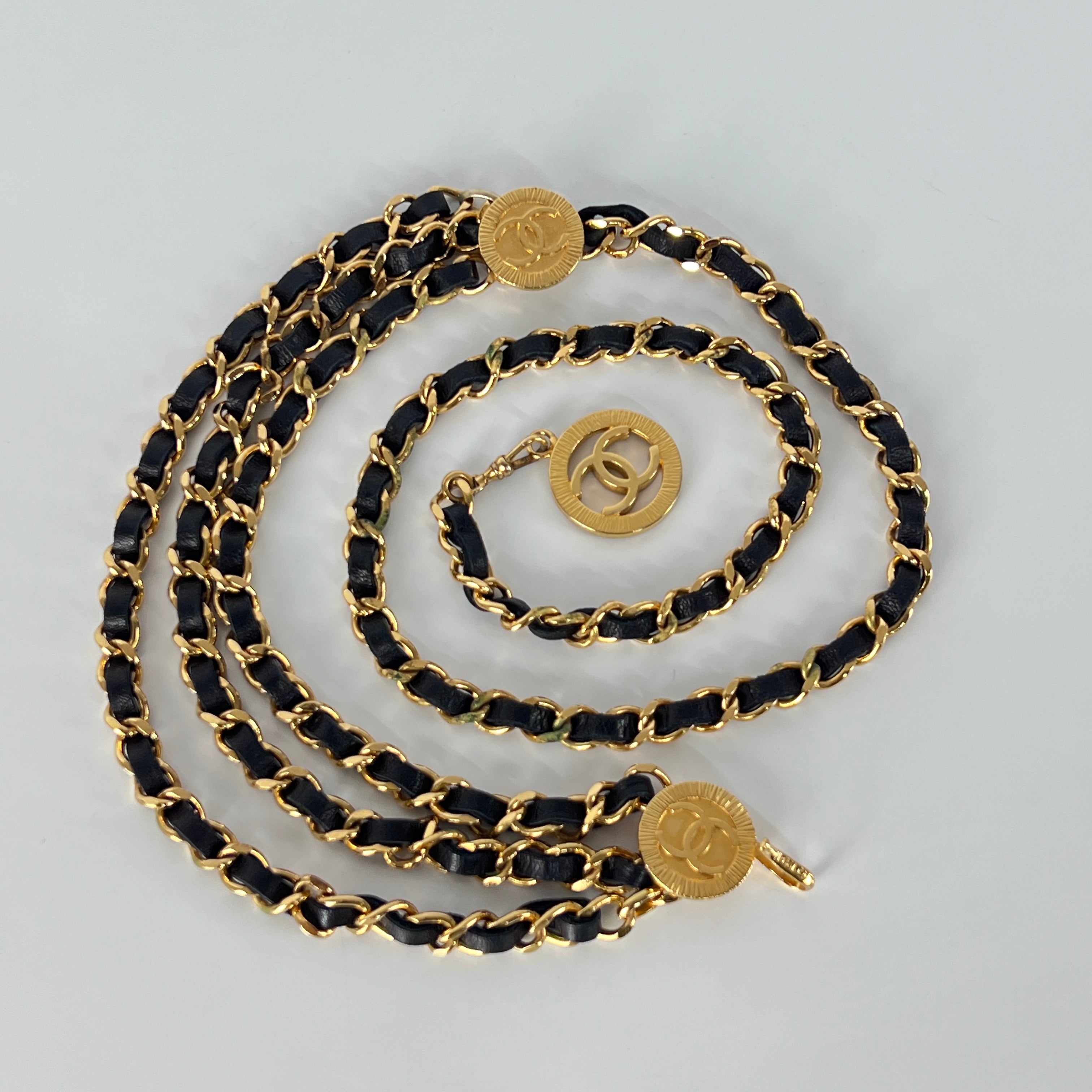 Ceinture CHANEL CC Chaîne entrelacée métal doré