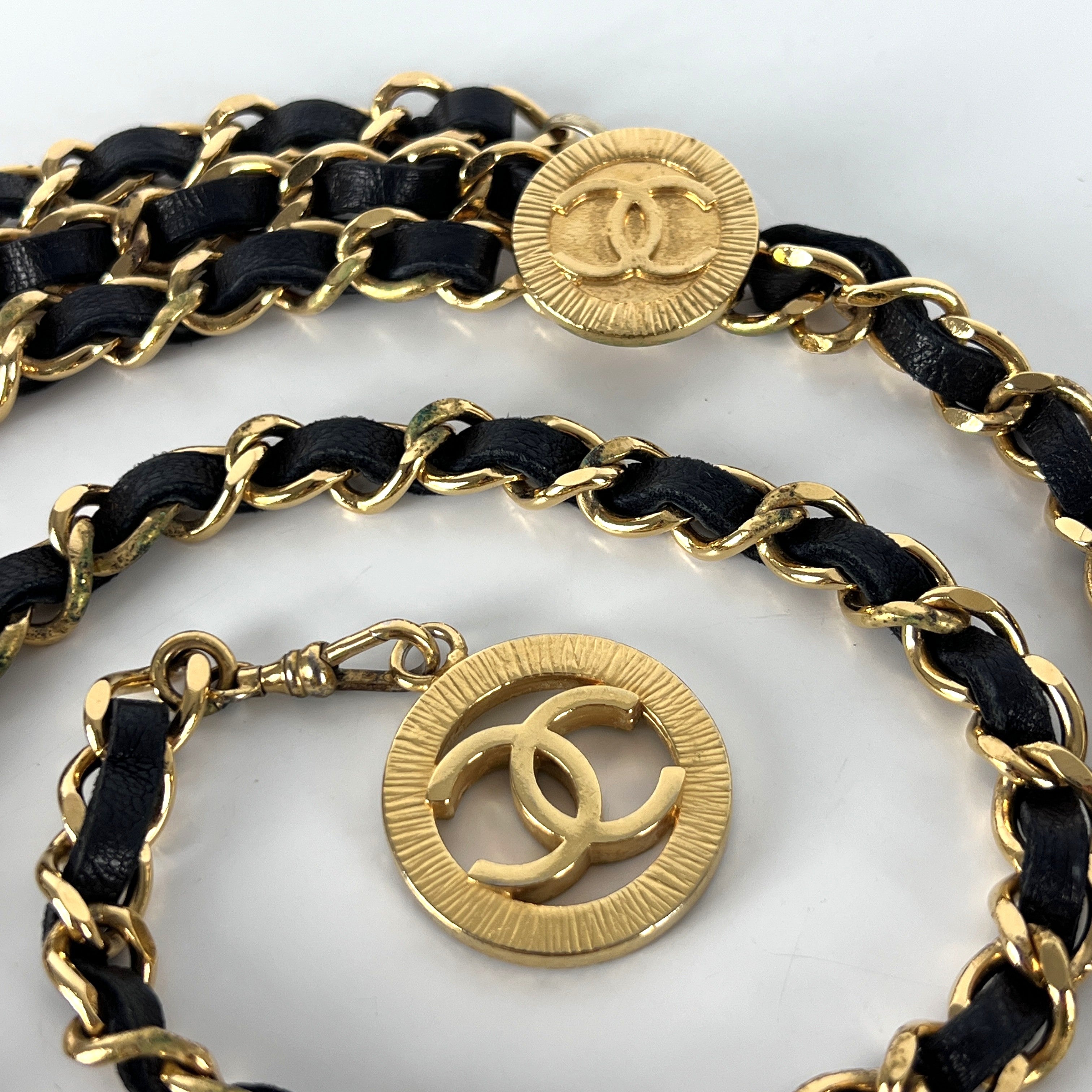 Ceinture CHANEL CC Chaîne entrelacée métal doré