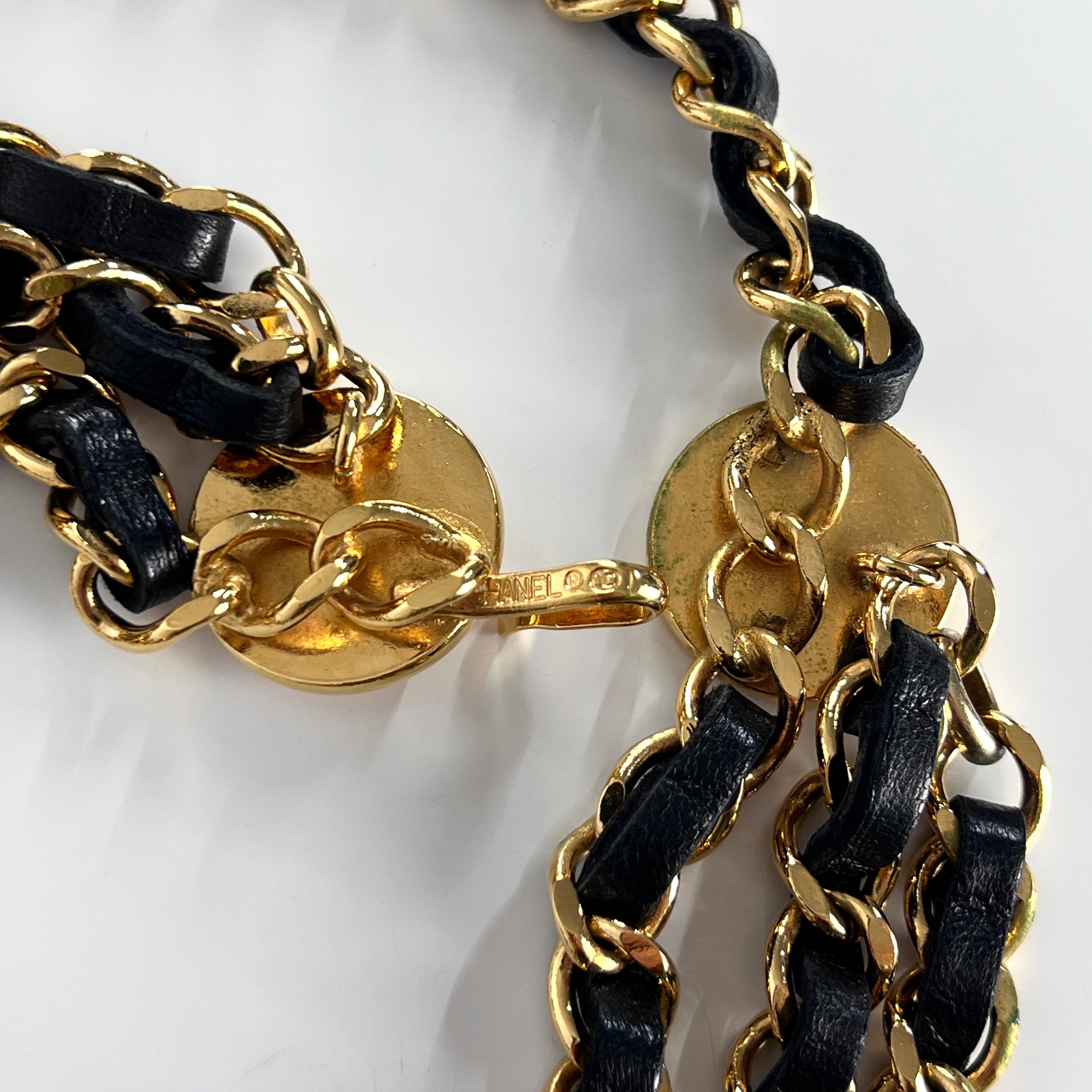 Ceinture CHANEL CC Chaîne entrelacée métal doré