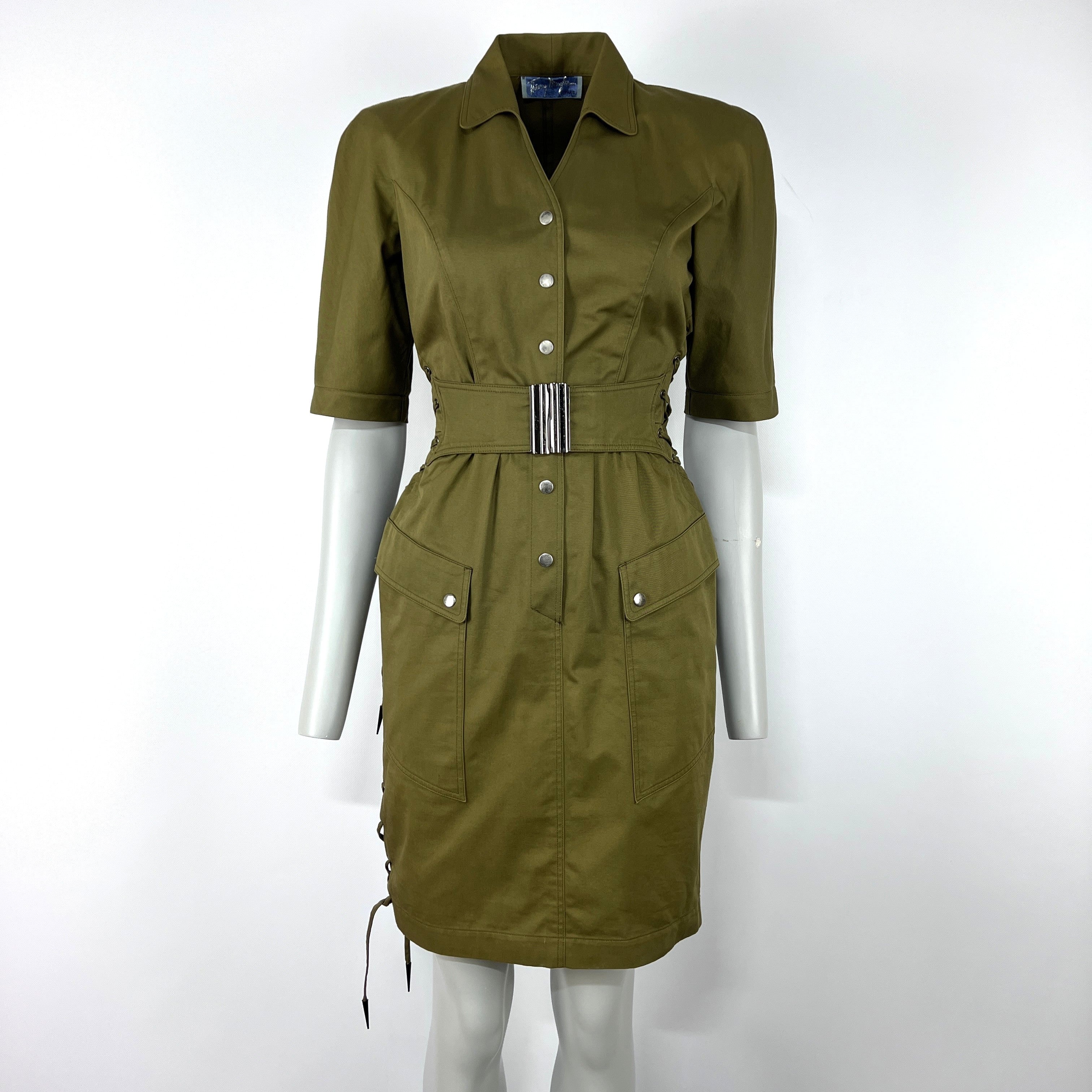 Robe MUGLER XS Coton Vert