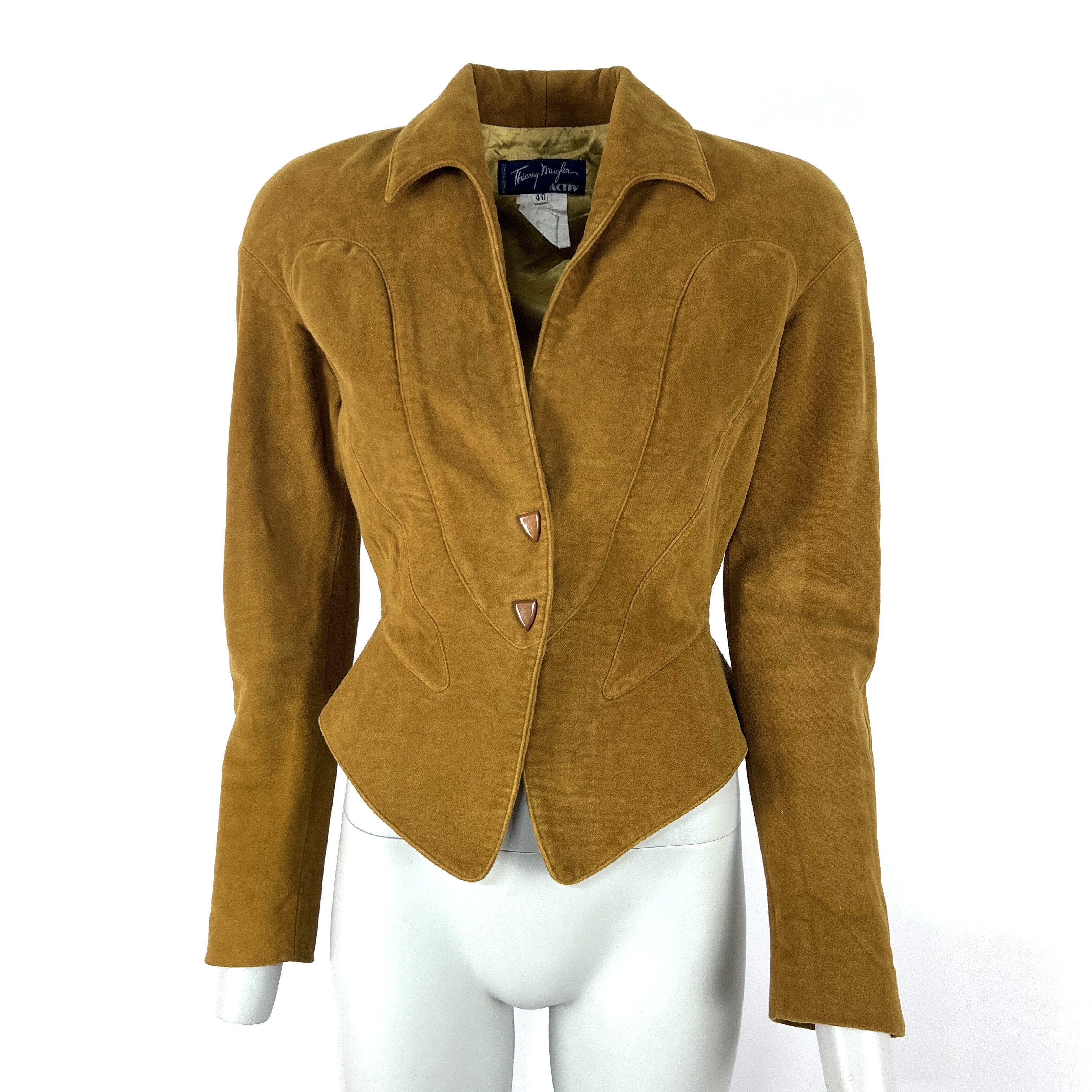 Veste MUGLER XS Coton Marron