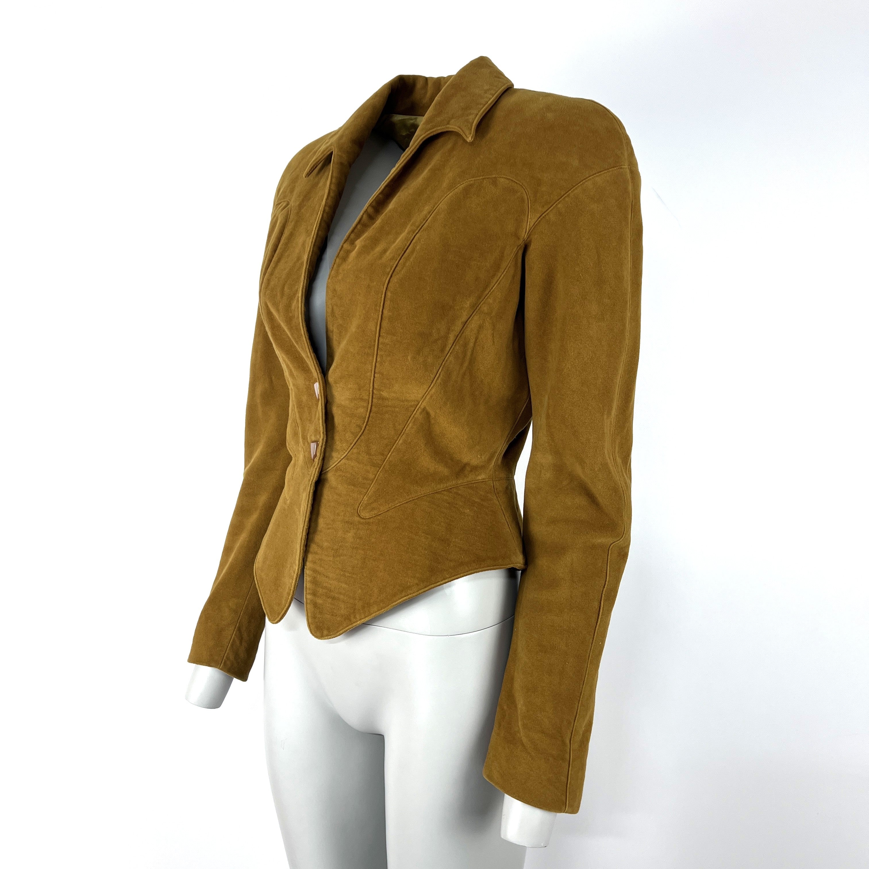Veste MUGLER XS Coton Marron