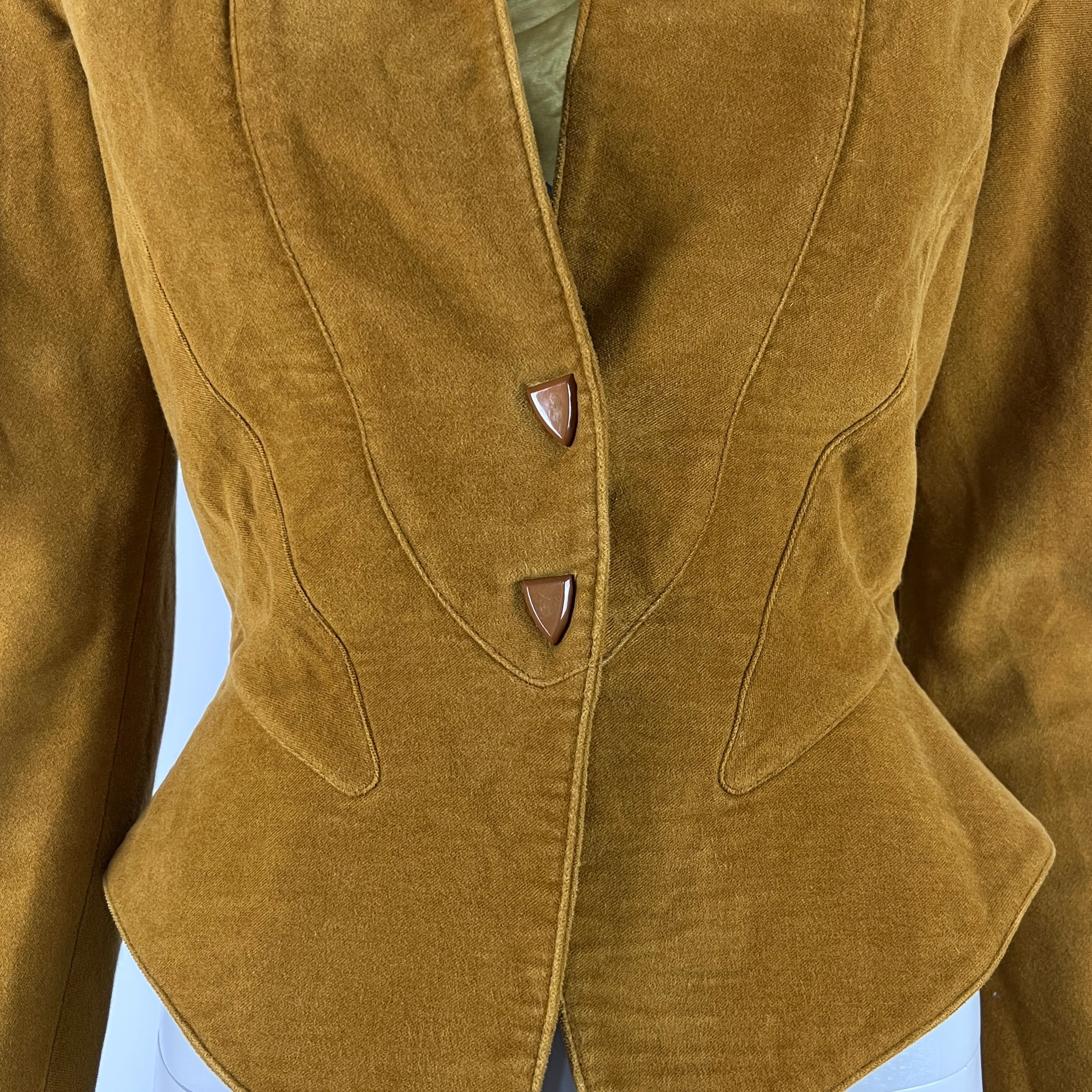 Veste MUGLER XS Coton Marron