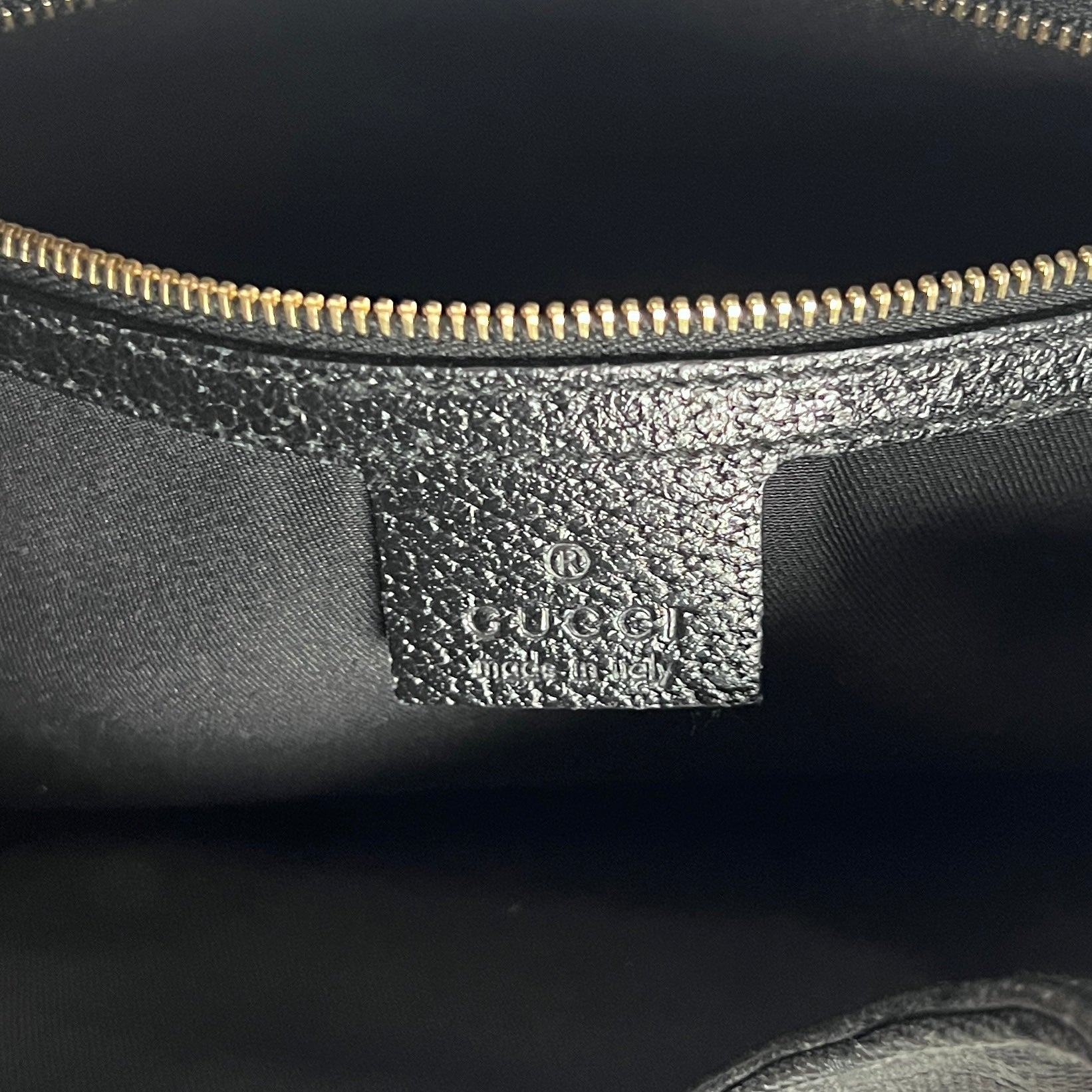 Sac à main GUCCI Jackie toile et cuir noir