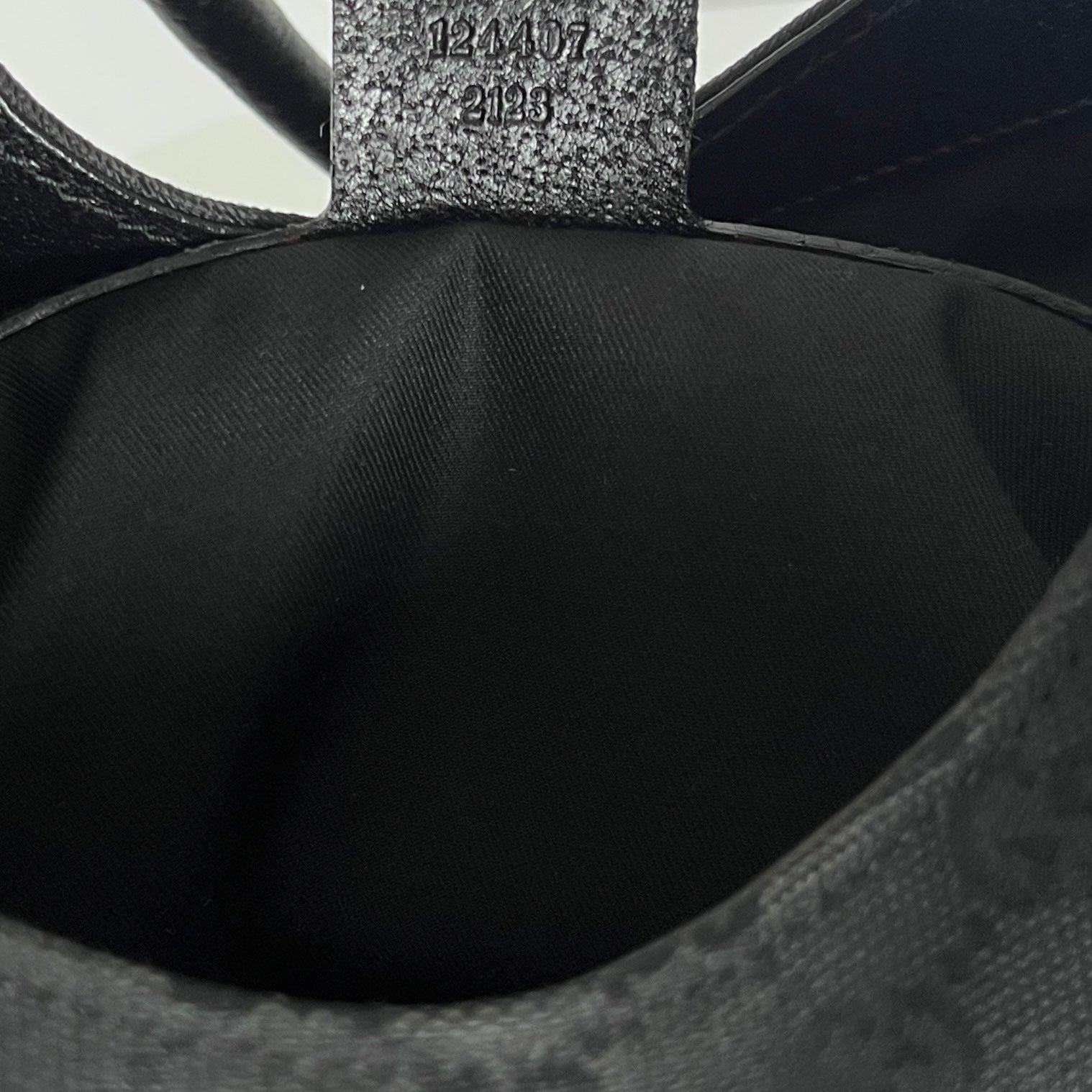 Sac à main GUCCI Jackie toile et cuir noir