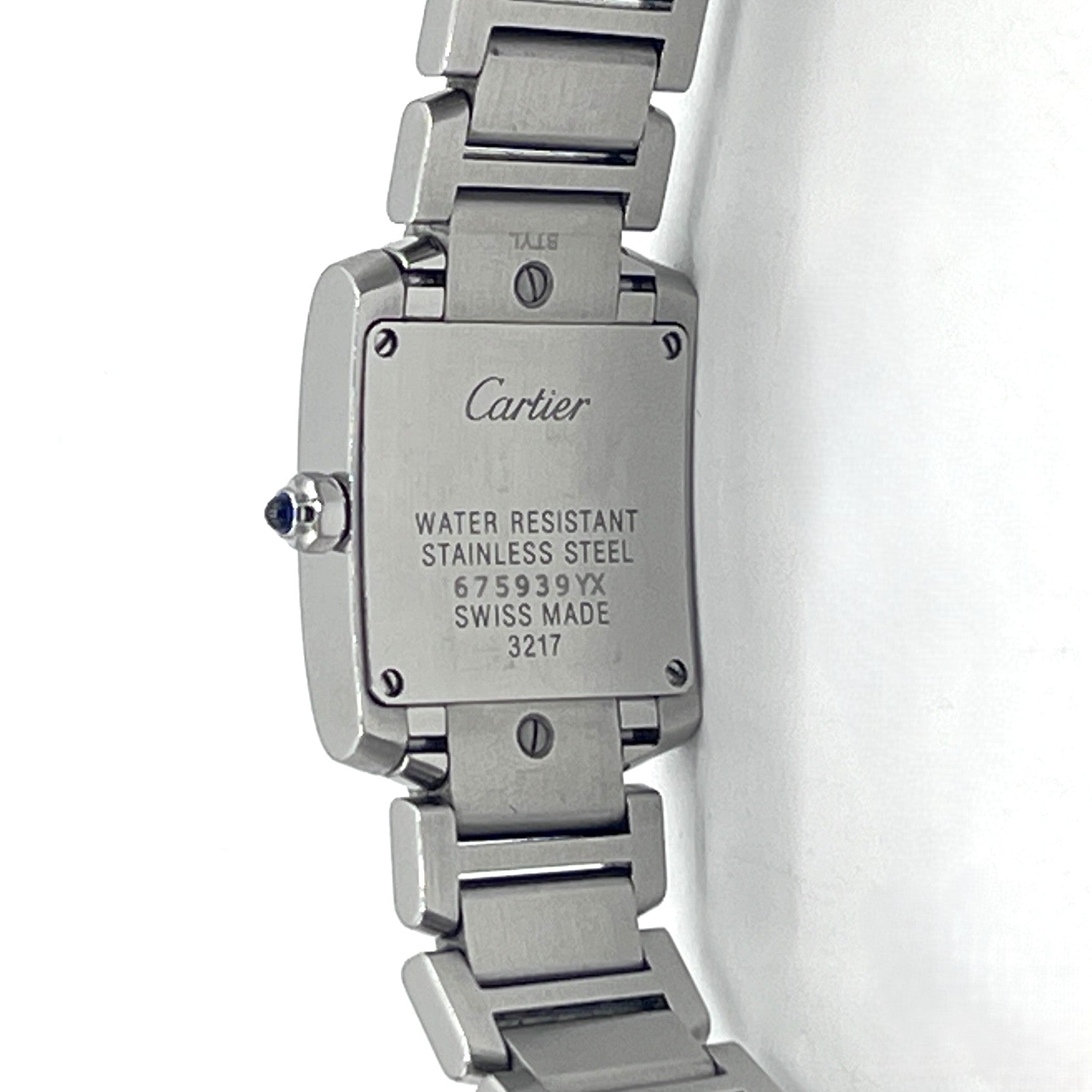 Montre CARTIER Tank Française acier argentée