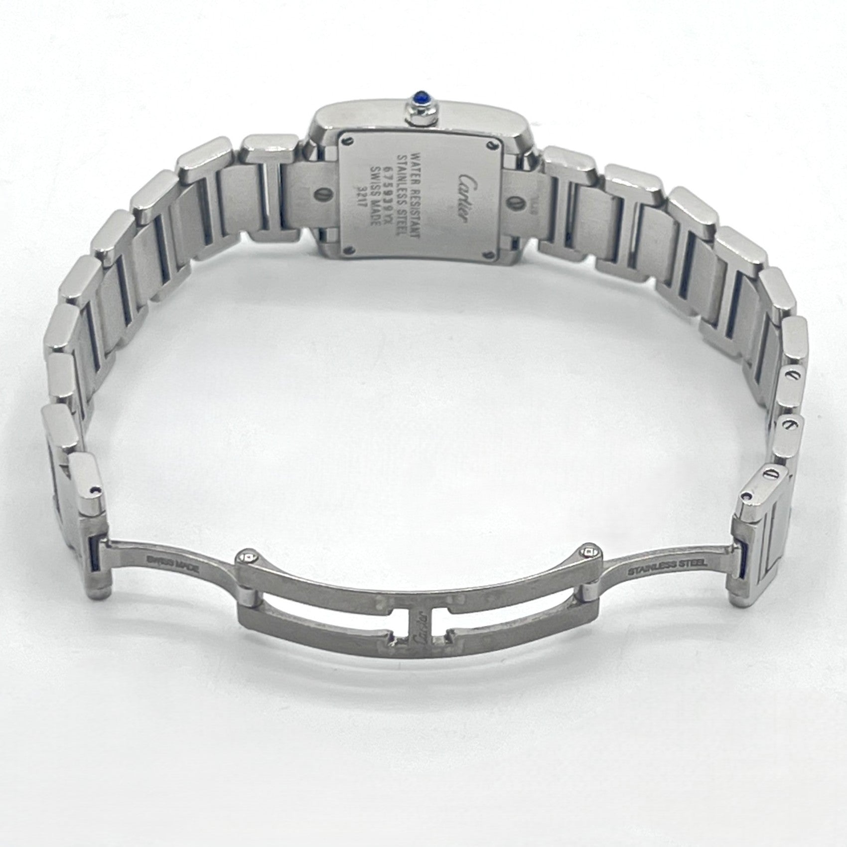 Montre CARTIER Tank Française acier argentée