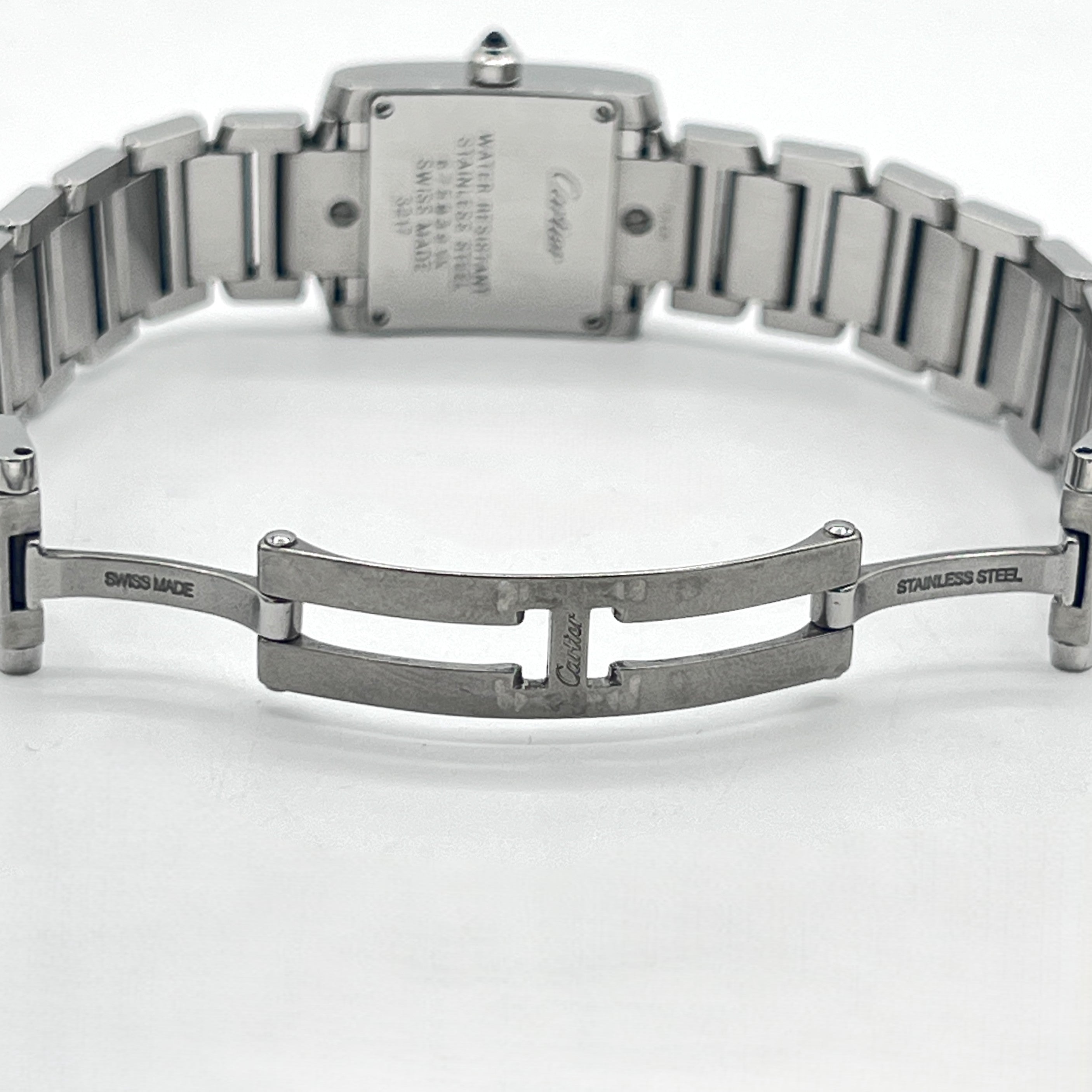 Montre CARTIER Tank Française acier argentée