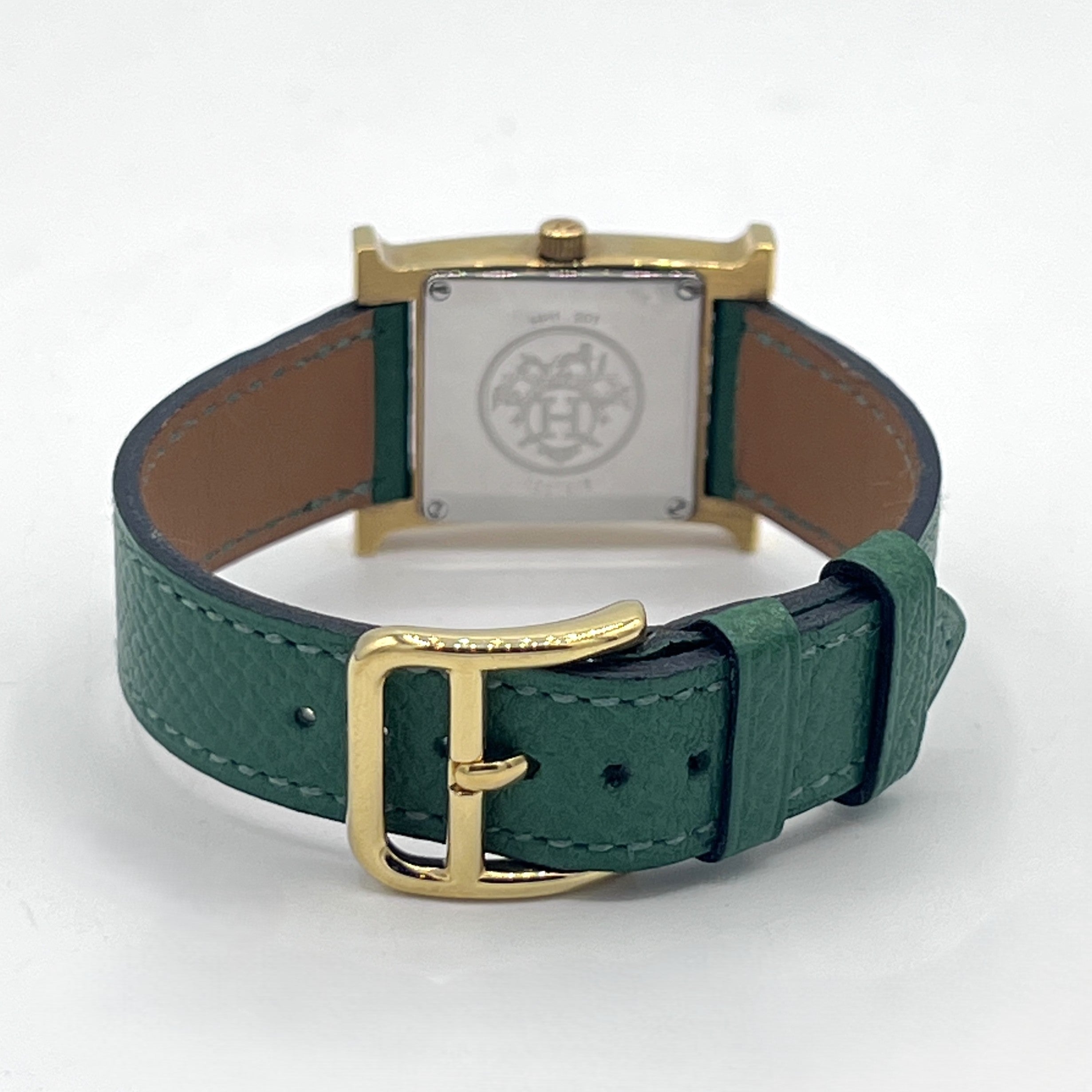 Montre HERMÈS Heure H plaqué or dorée