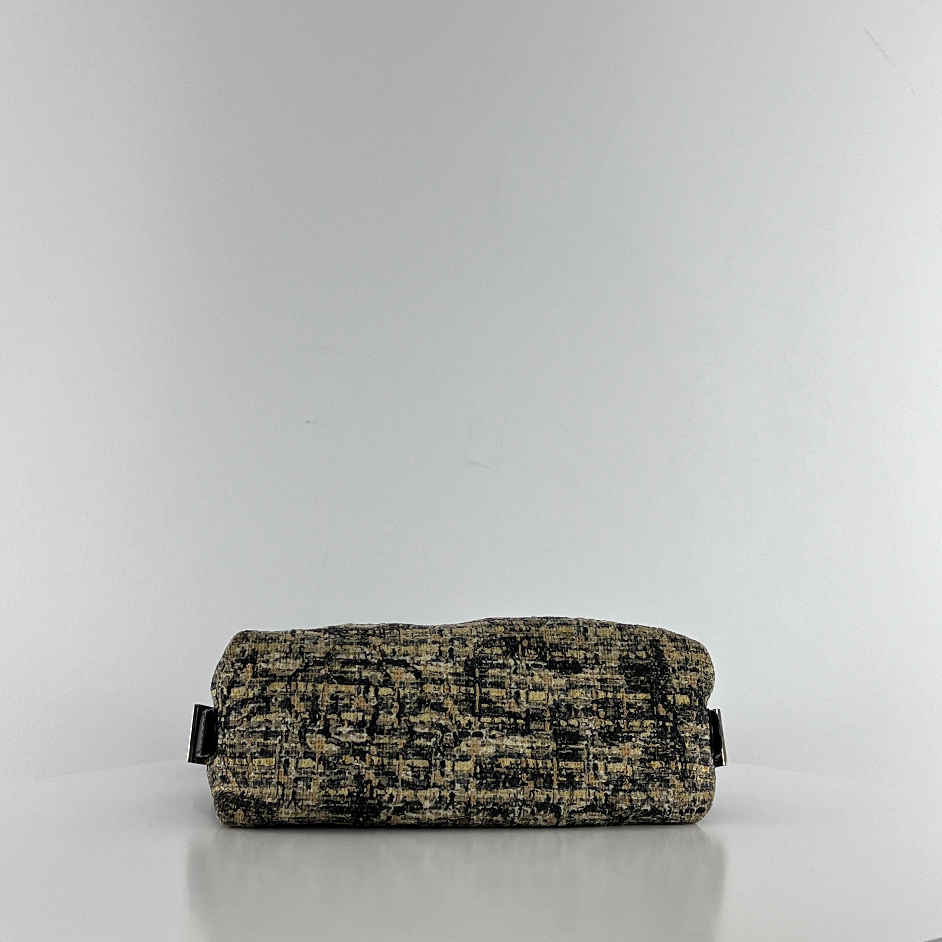 Sac à main CHANEL Hobo Tweed Small tweed et cuir noir